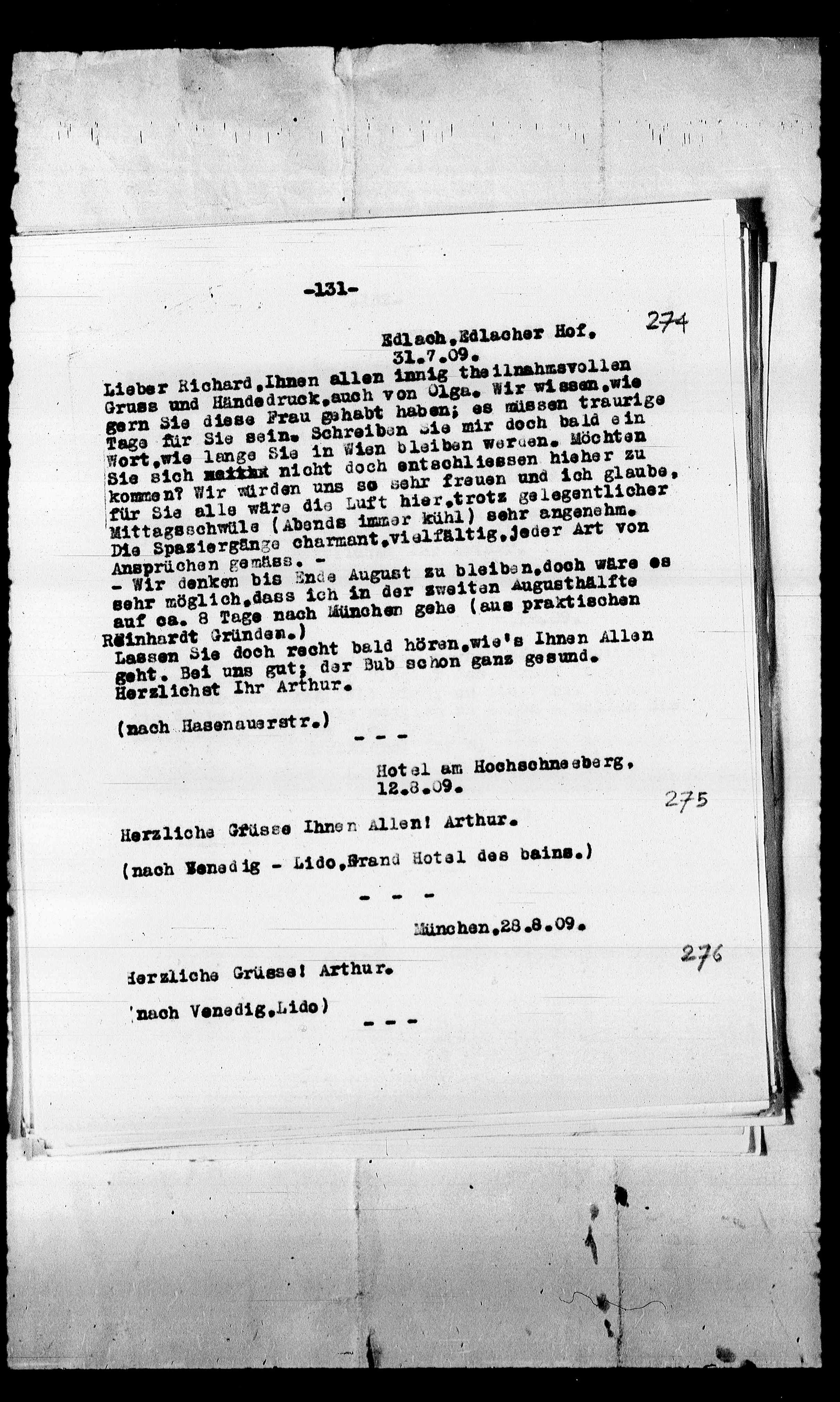 Vorschaubild für Beer-Hofmann, Richard_8.1 Abschrift AS an BH, Seite 138