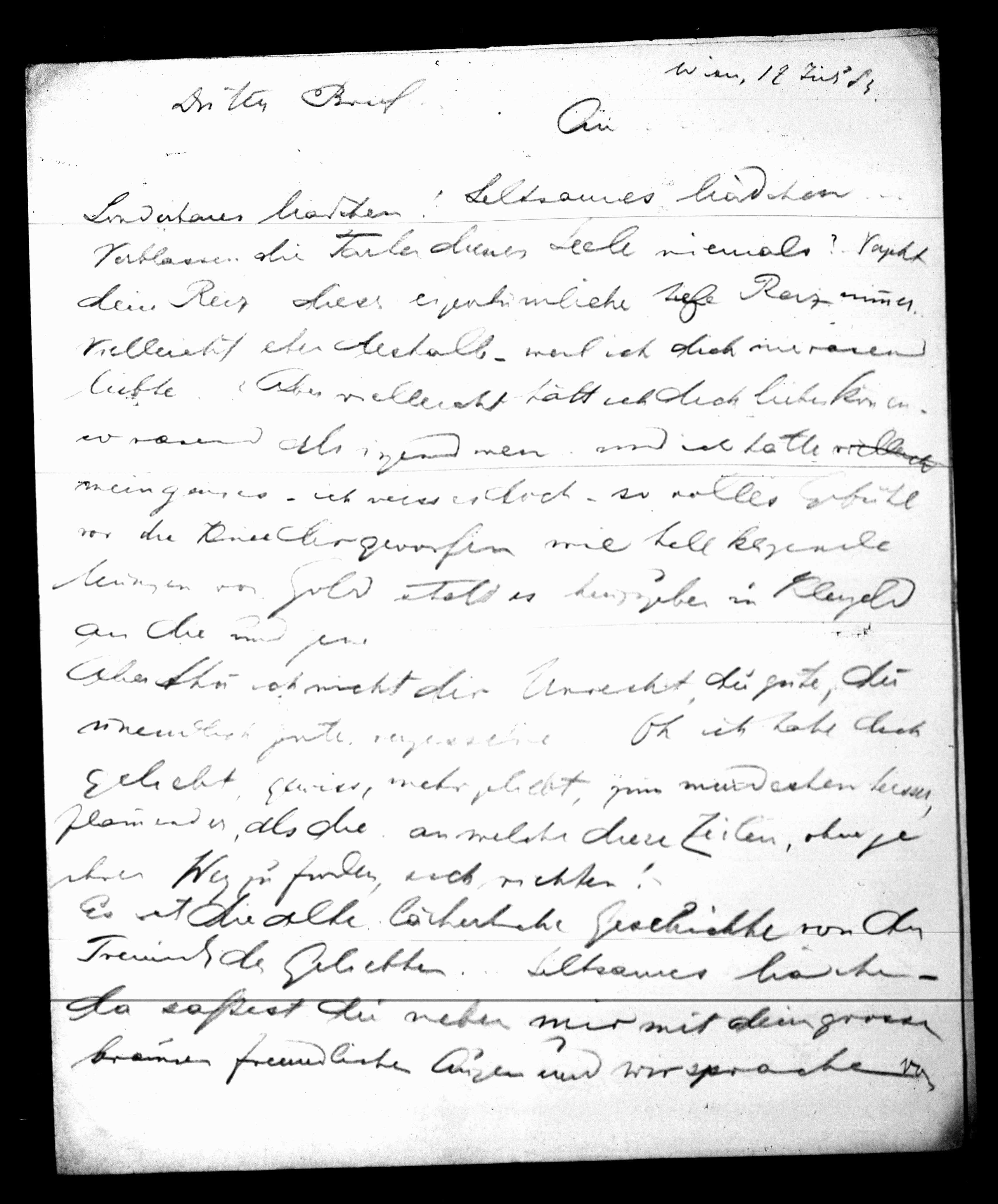 Vorschaubild für Schnitzler, A. an Unbekannt <weiblich>; 22.4.1881-17.7.1883, Seite 8