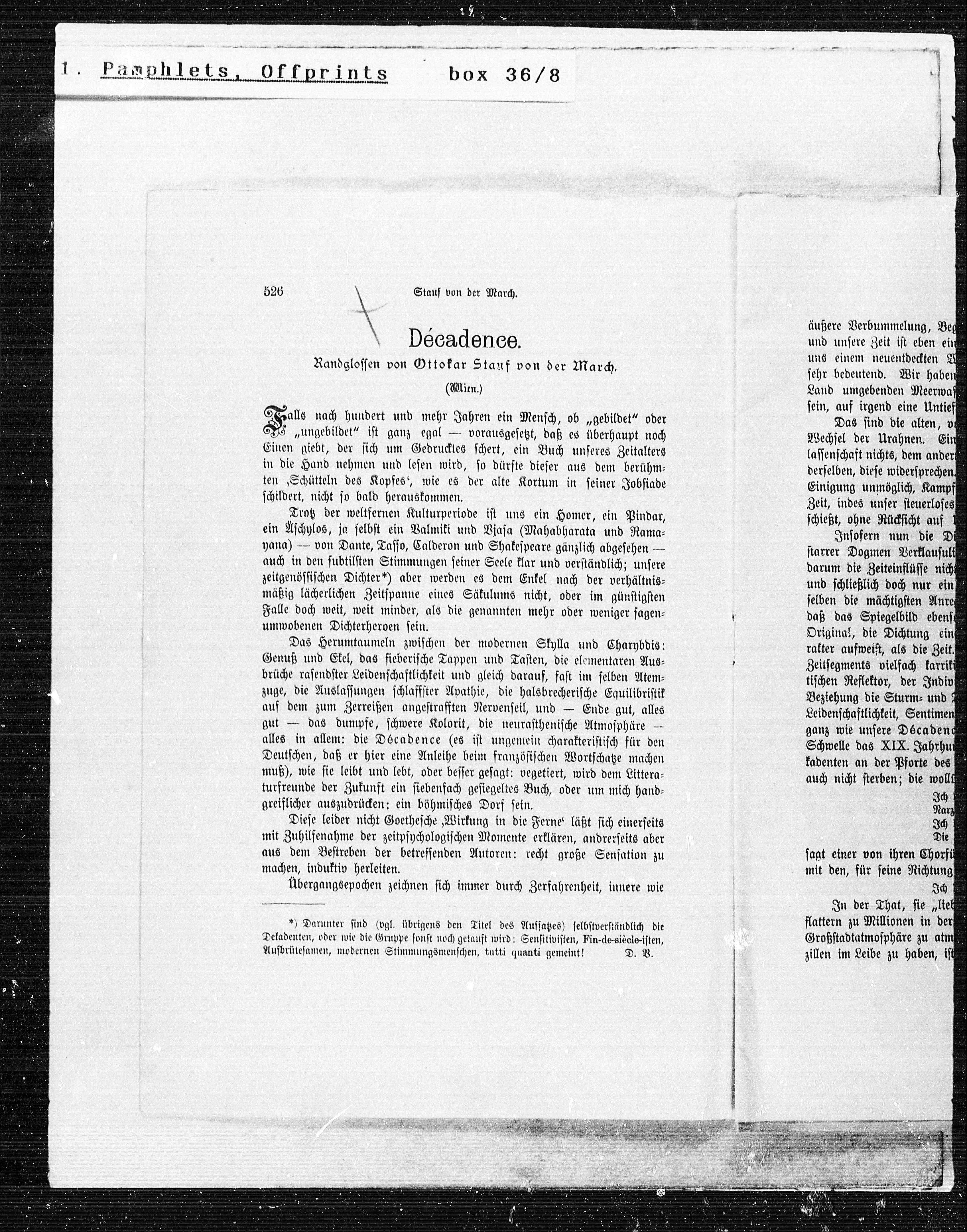 Vorschaubild für Ottokar Stauf von der March Decadence II, Seite 1