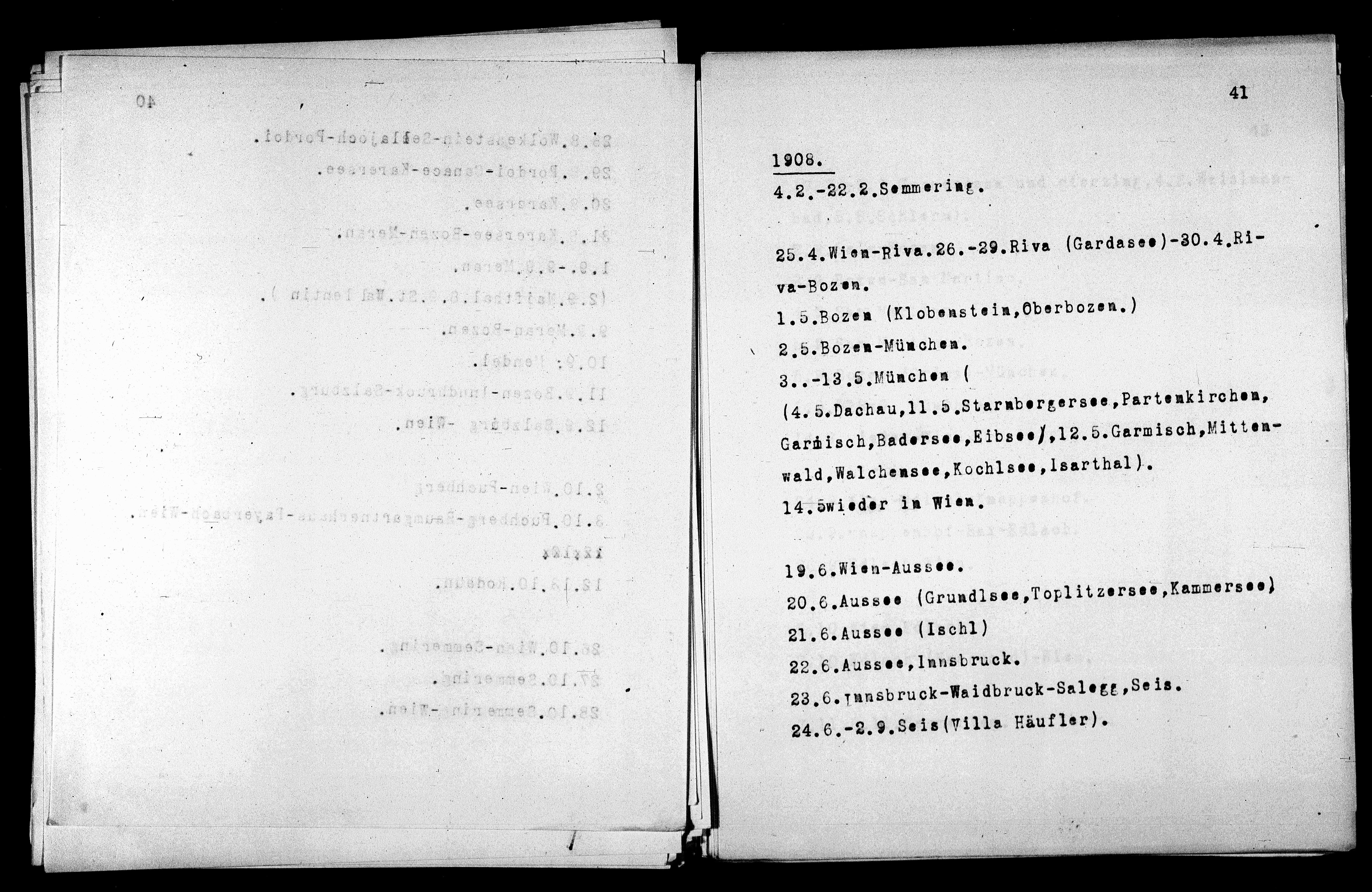 Vorschaubild für Verzeichnis unternommener Reisen 1867-1927, Seite 41