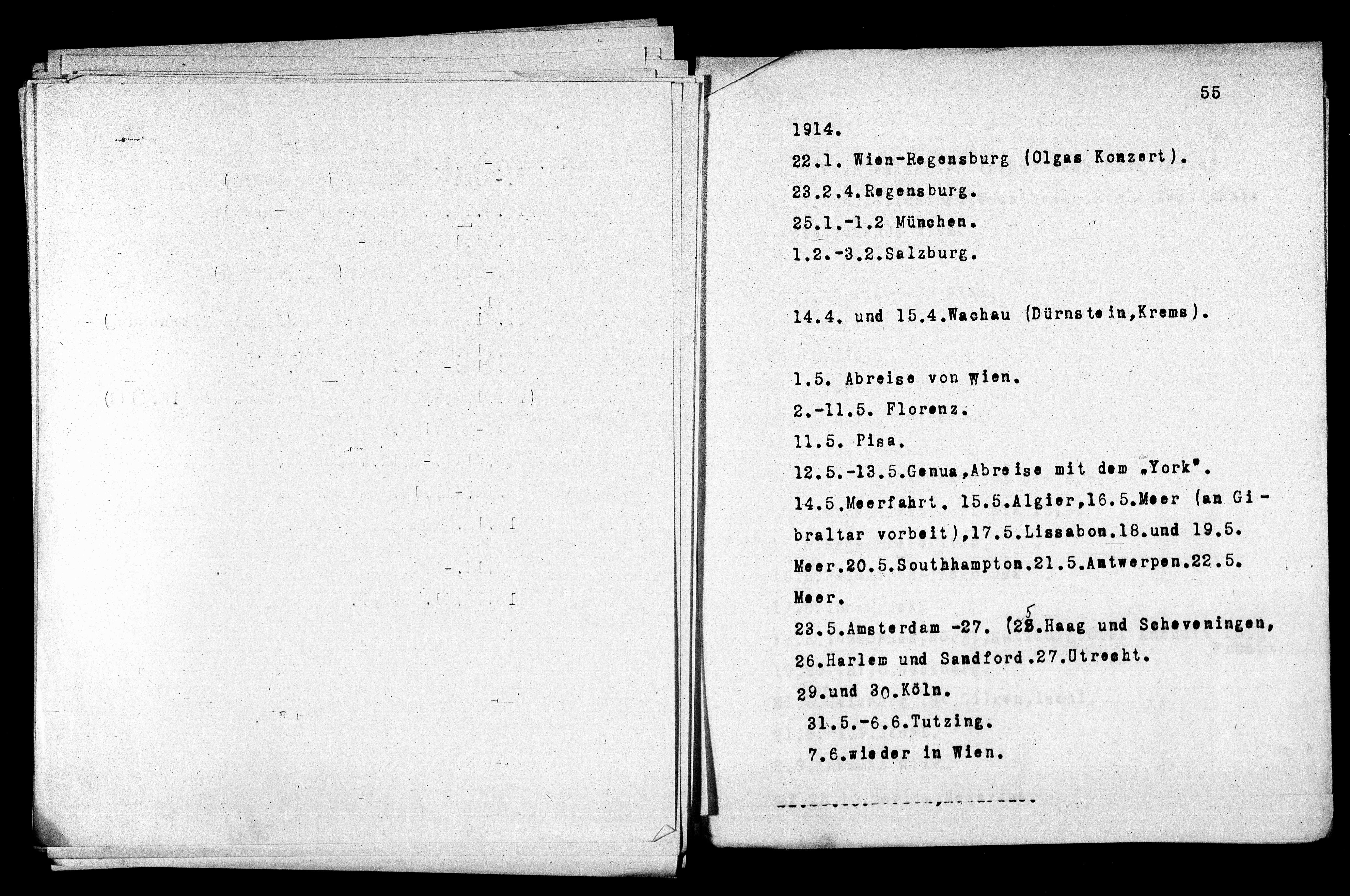 Vorschaubild für Verzeichnis unternommener Reisen 1867-1927, Seite 55