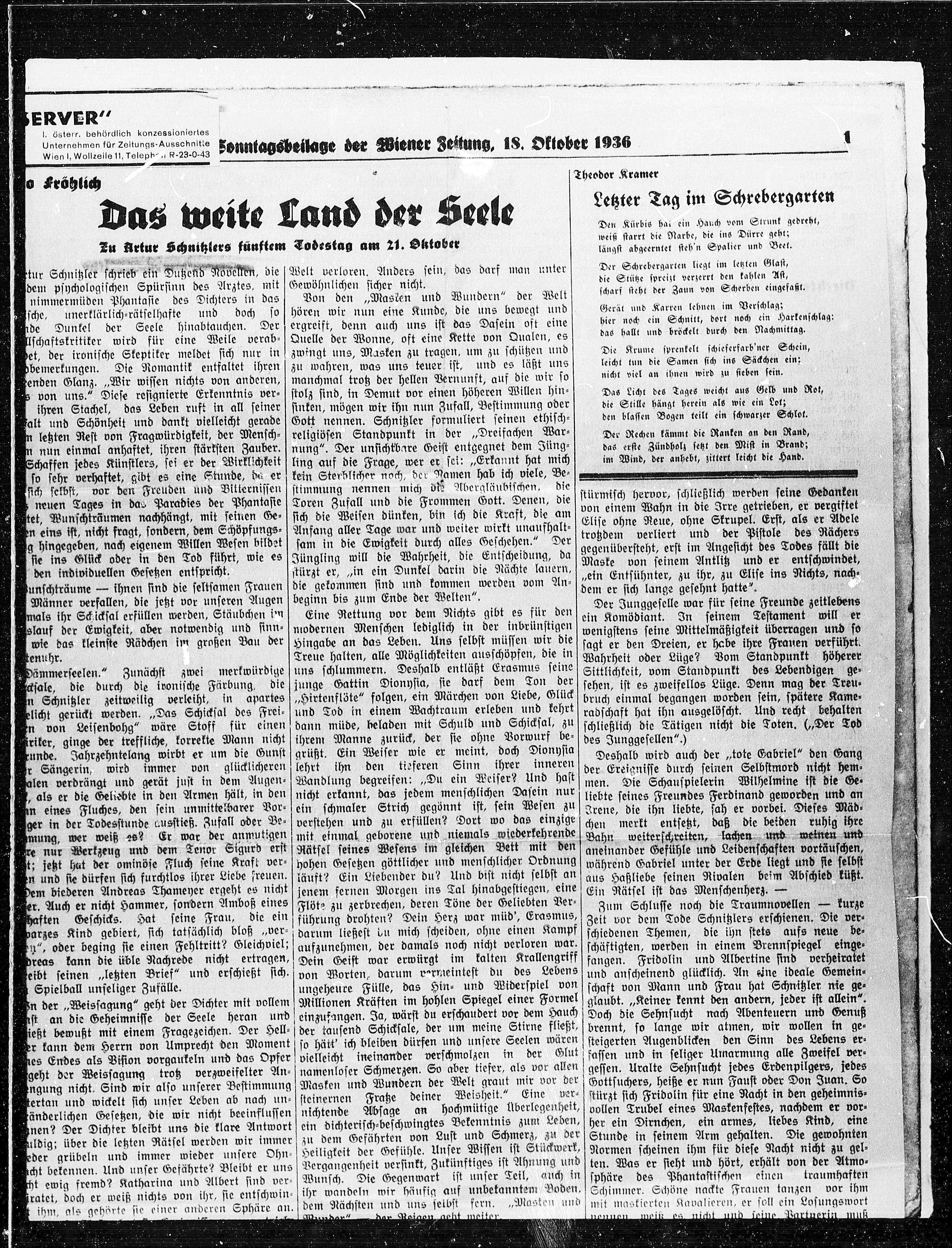 Vorschaubild für Schnitzlers Tod, Seite 781