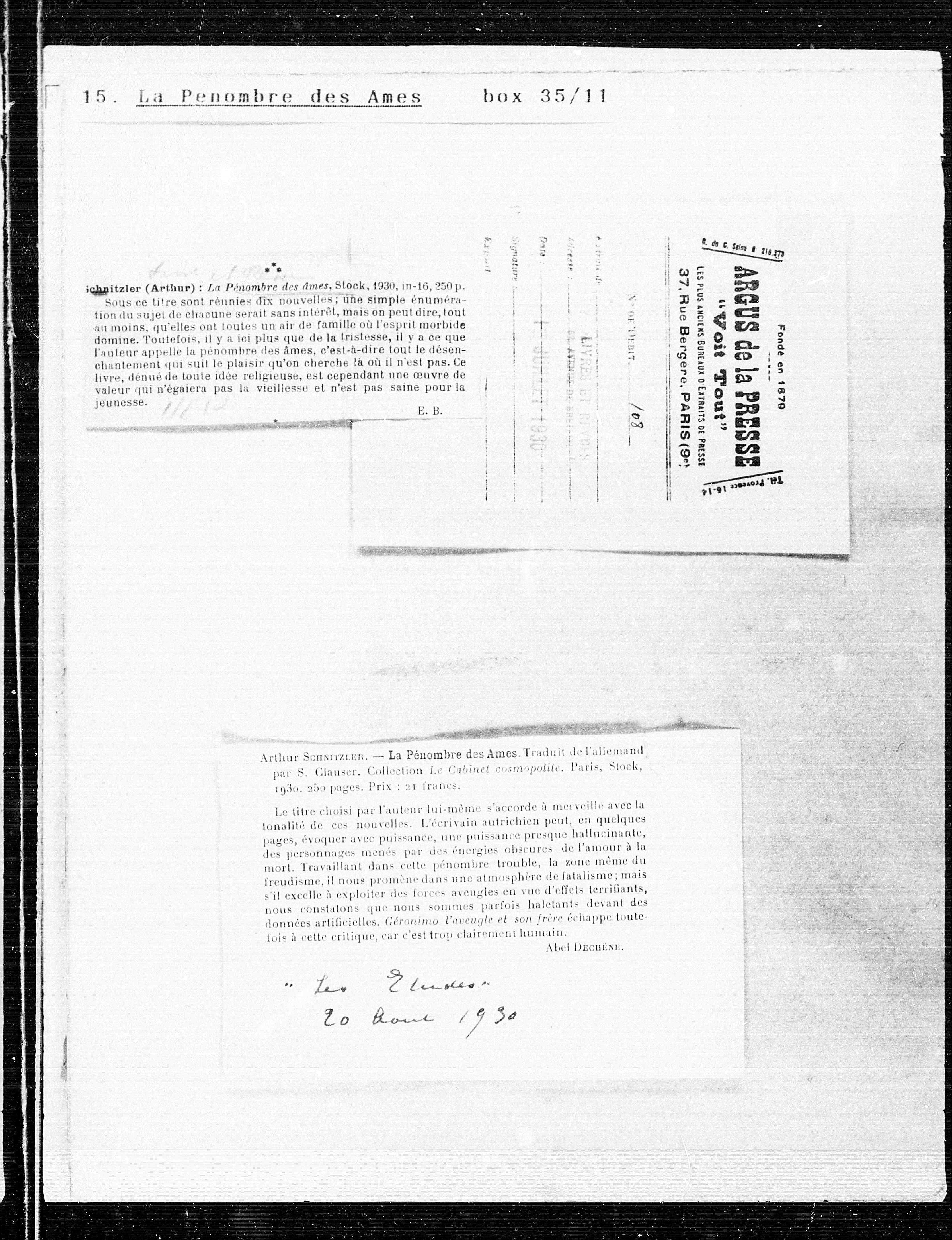 Vorschaubild für La Prenombre des Ames, Seite 1