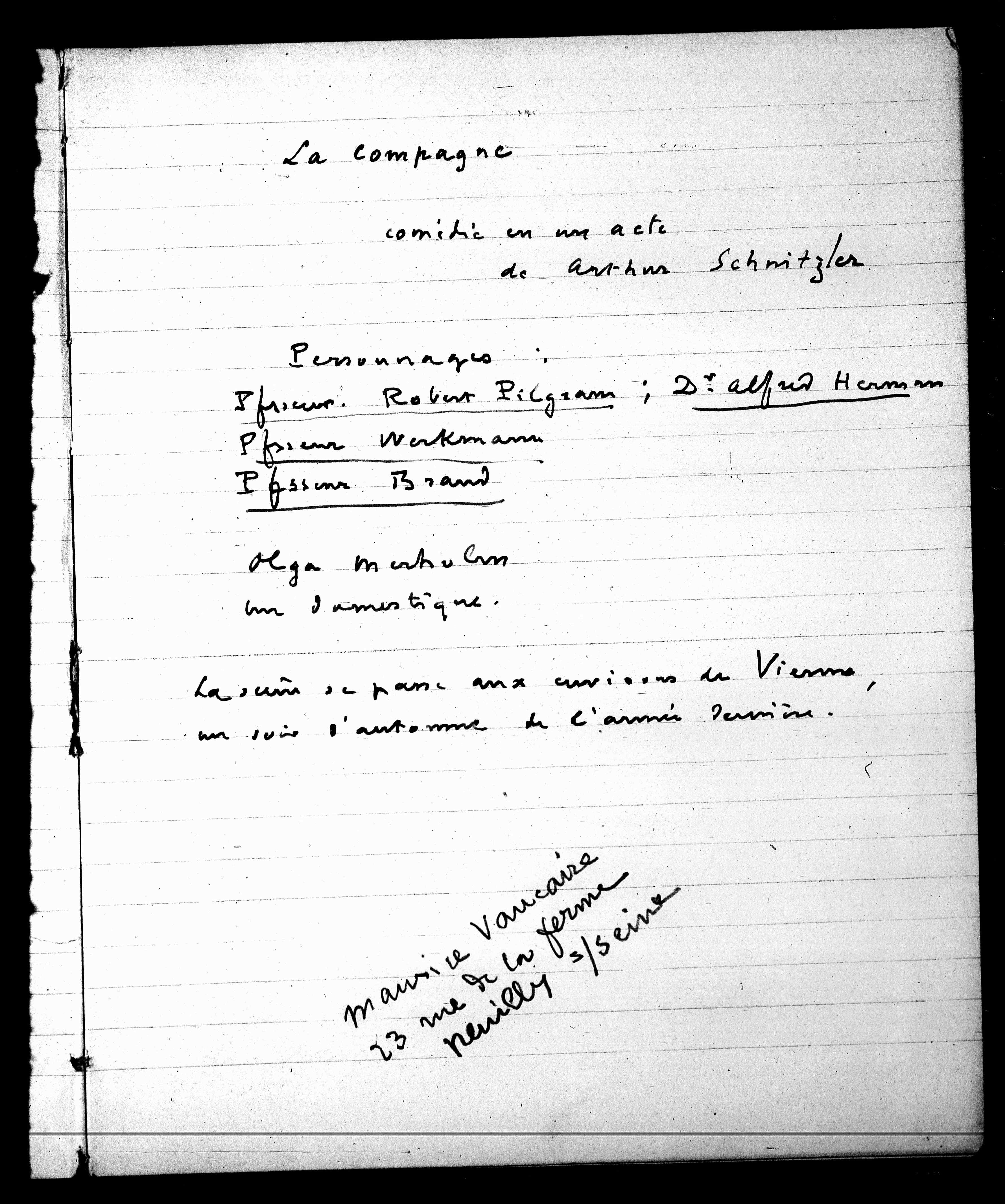 Vorschaubild für Französischsprachige Übersetzungen VI La Compagne, Seite 1