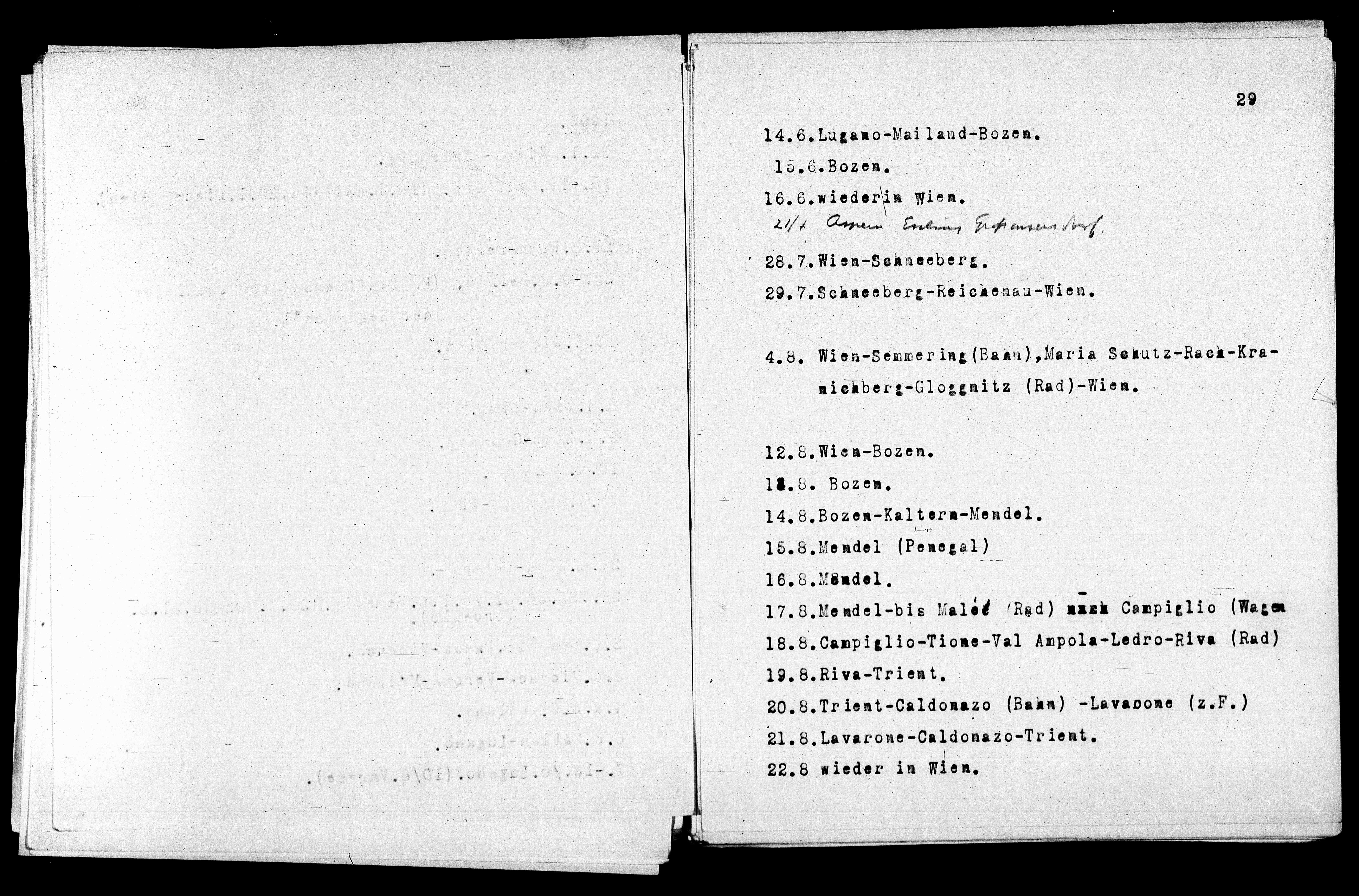 Vorschaubild für Verzeichnis unternommener Reisen 1867-1927, Seite 29