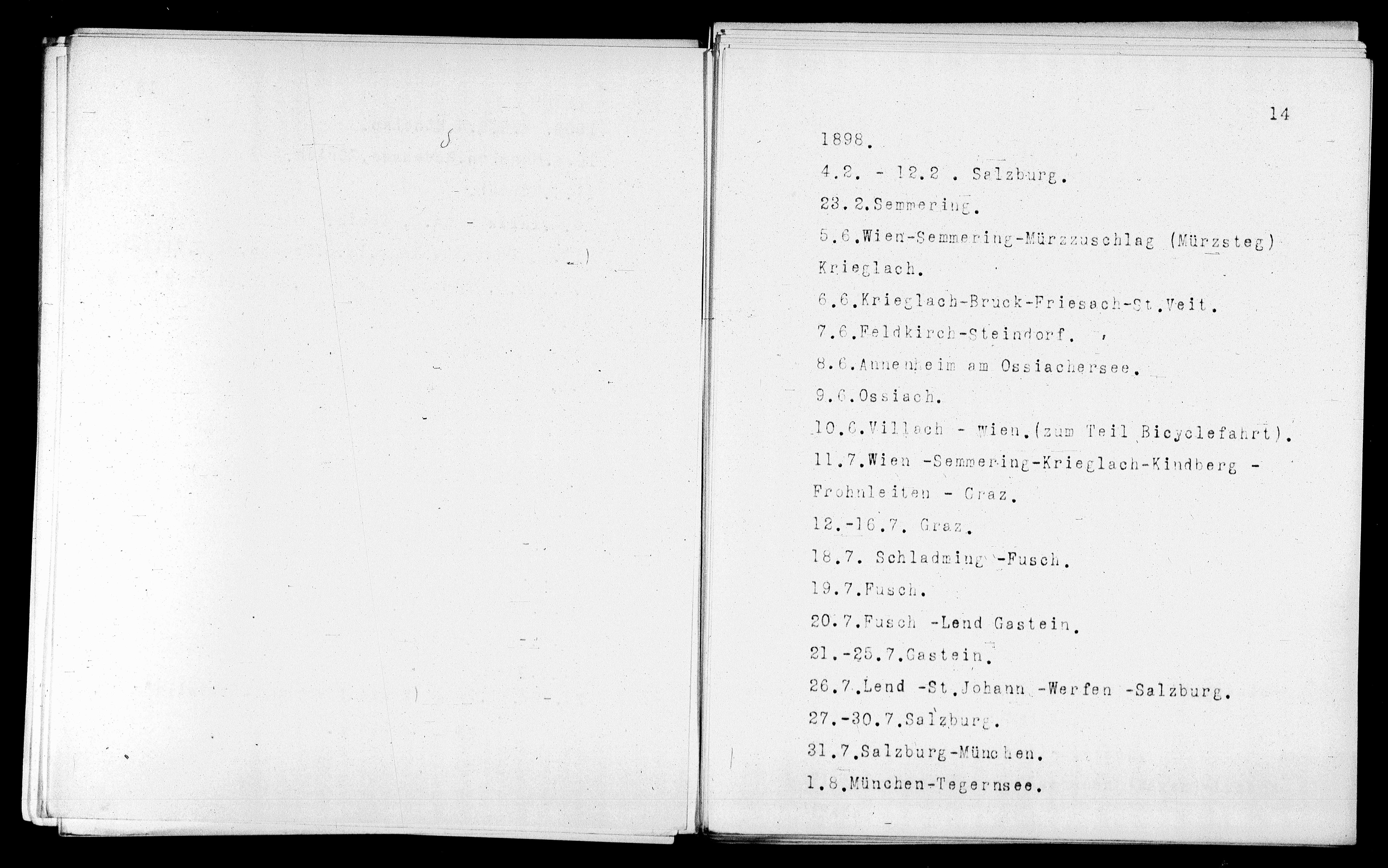 Vorschaubild für Verzeichnis unternommener Reisen 1867-1927, Seite 14
