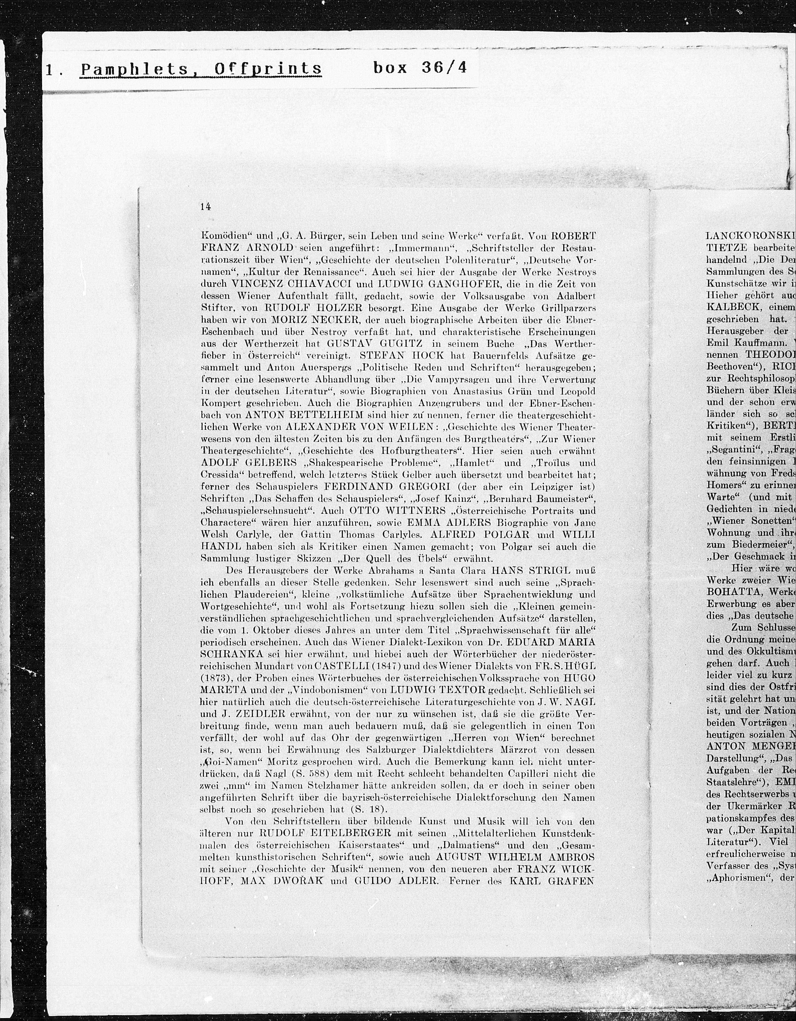 Vorschaubild für Max Burckhard Wiener Literatur, Seite 14