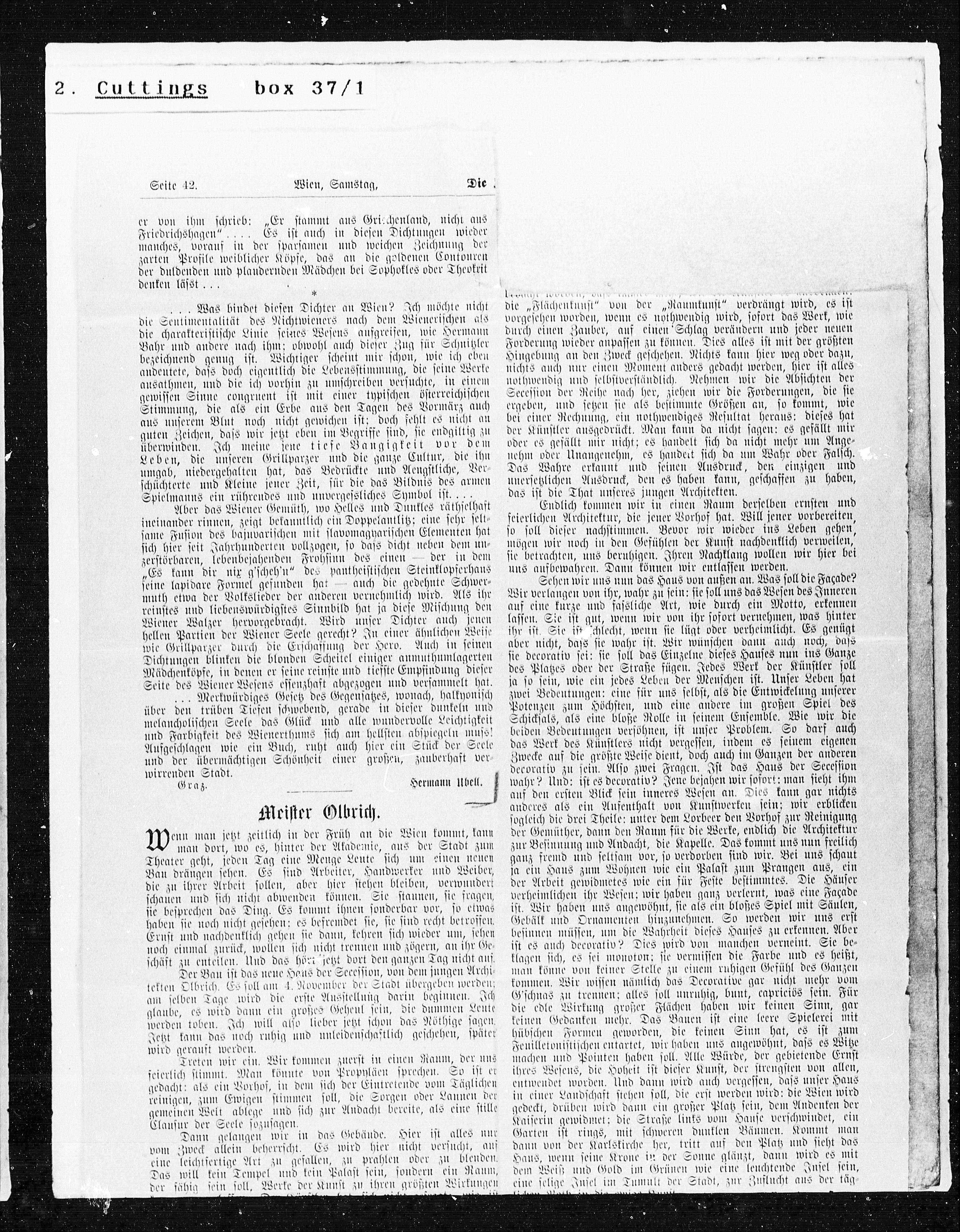 Vorschaubild für 1898 Ubell Die Zeit, Seite 1