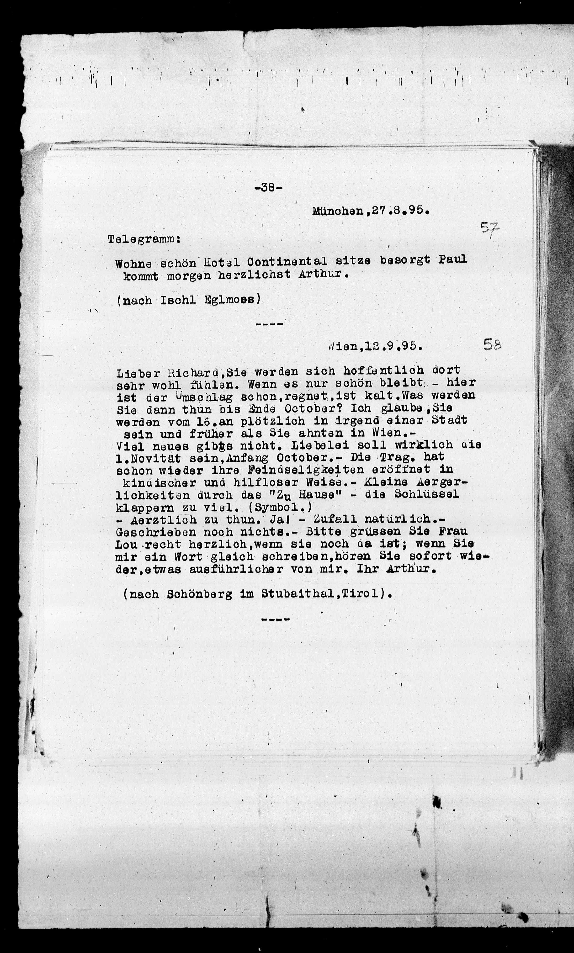 Vorschaubild für Beer-Hofmann, Richard_8.1 Abschrift AS an BH, Seite 42