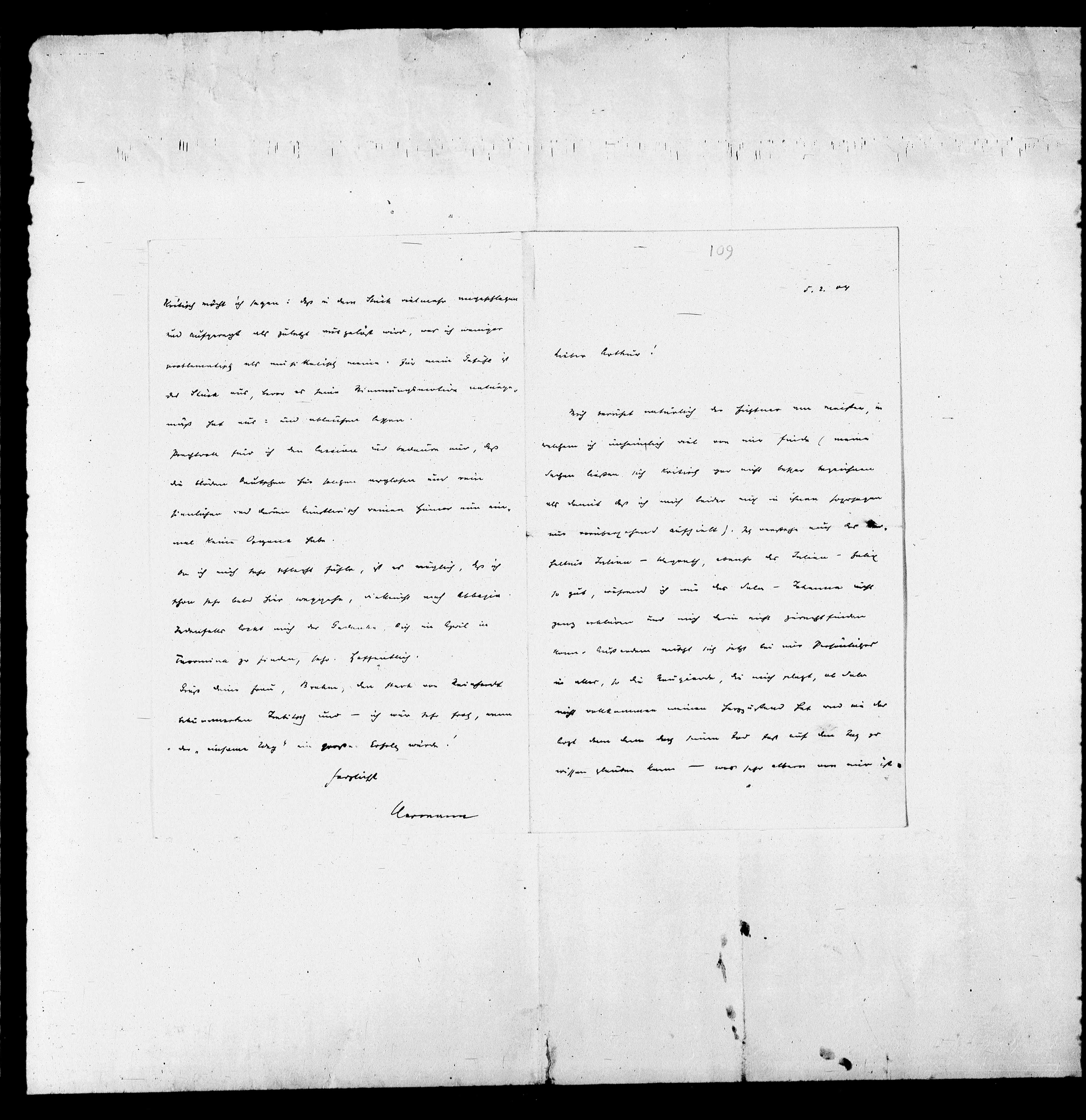 Vorschaubild für Bahr, Hermann_2 Bahr an Schnitzler, Originale, Seite 117