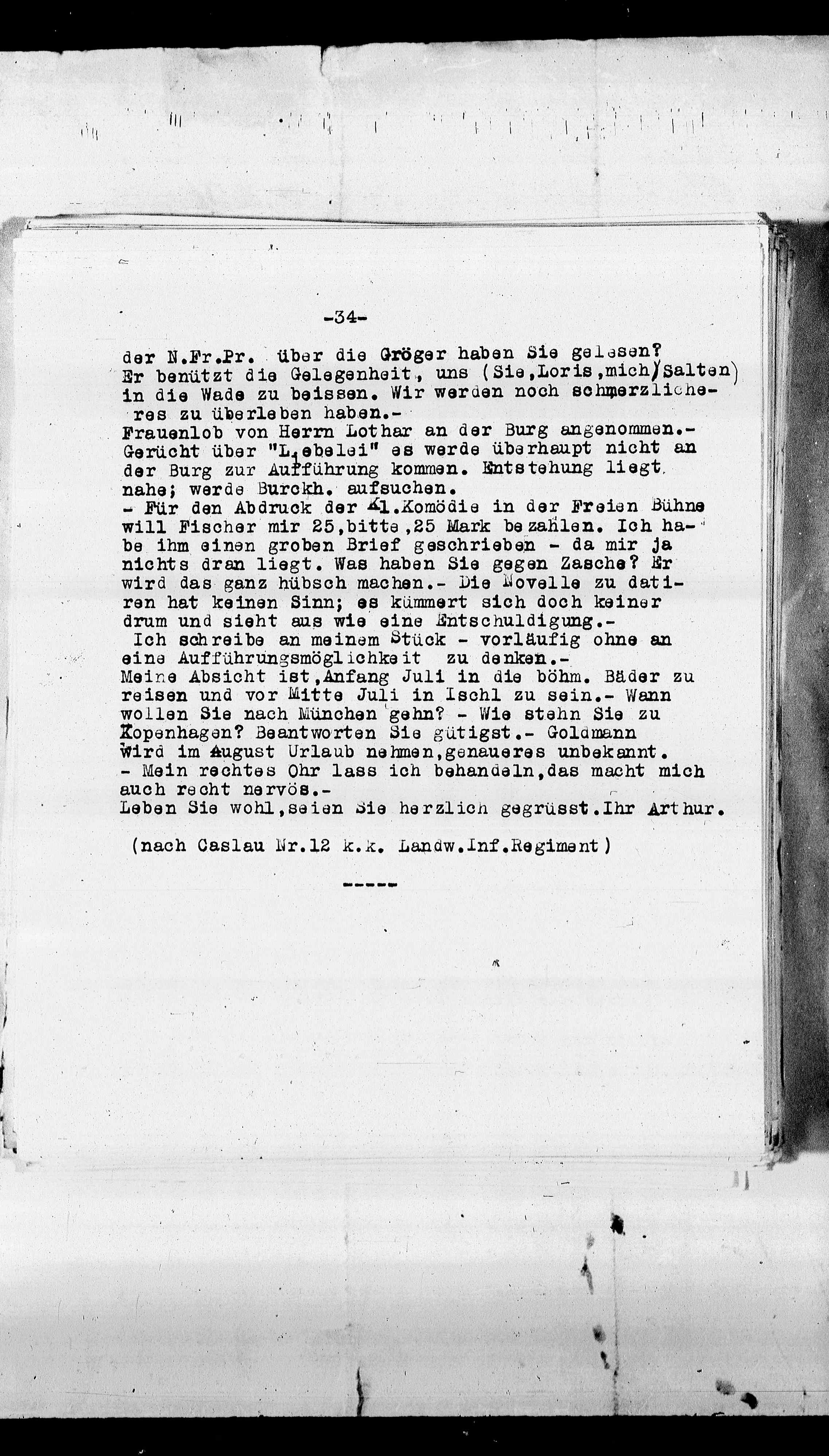 Vorschaubild für Beer-Hofmann, Richard_8.1 Abschrift AS an BH, Seite 38