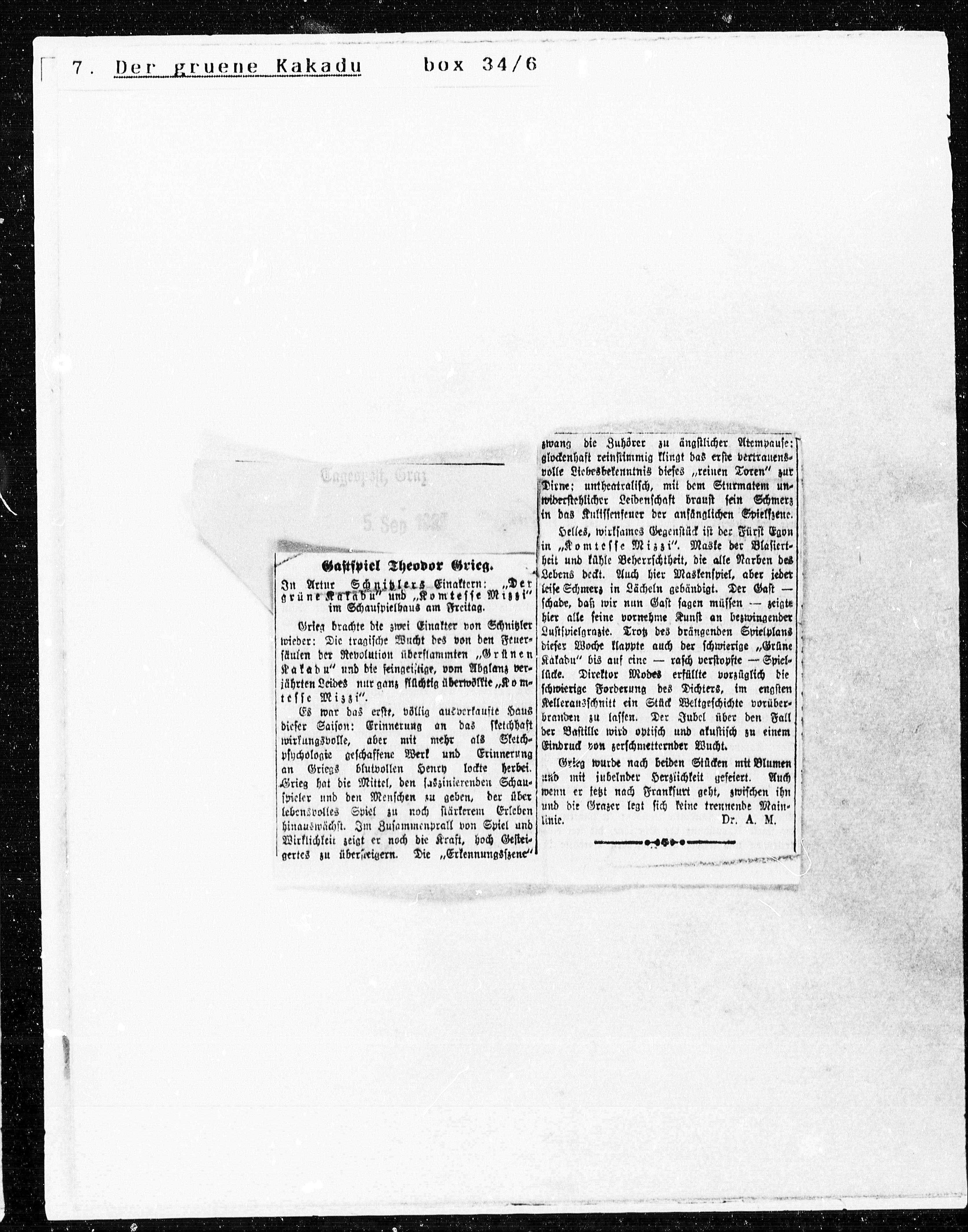 Vorschaubild für Der grüne Kakadu, Seite 1