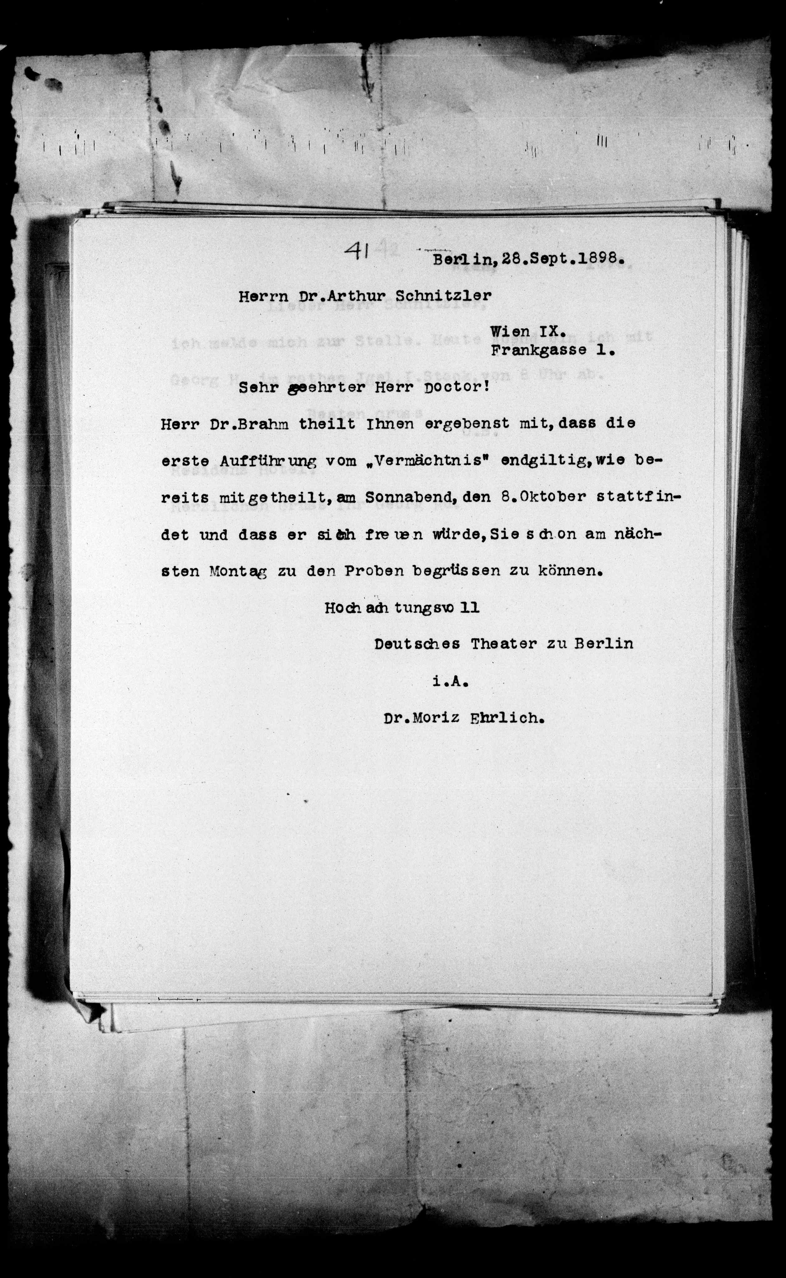 Vorschaubild für Brahm, Otto 1b AS an OB, Abschrift, Seite 79