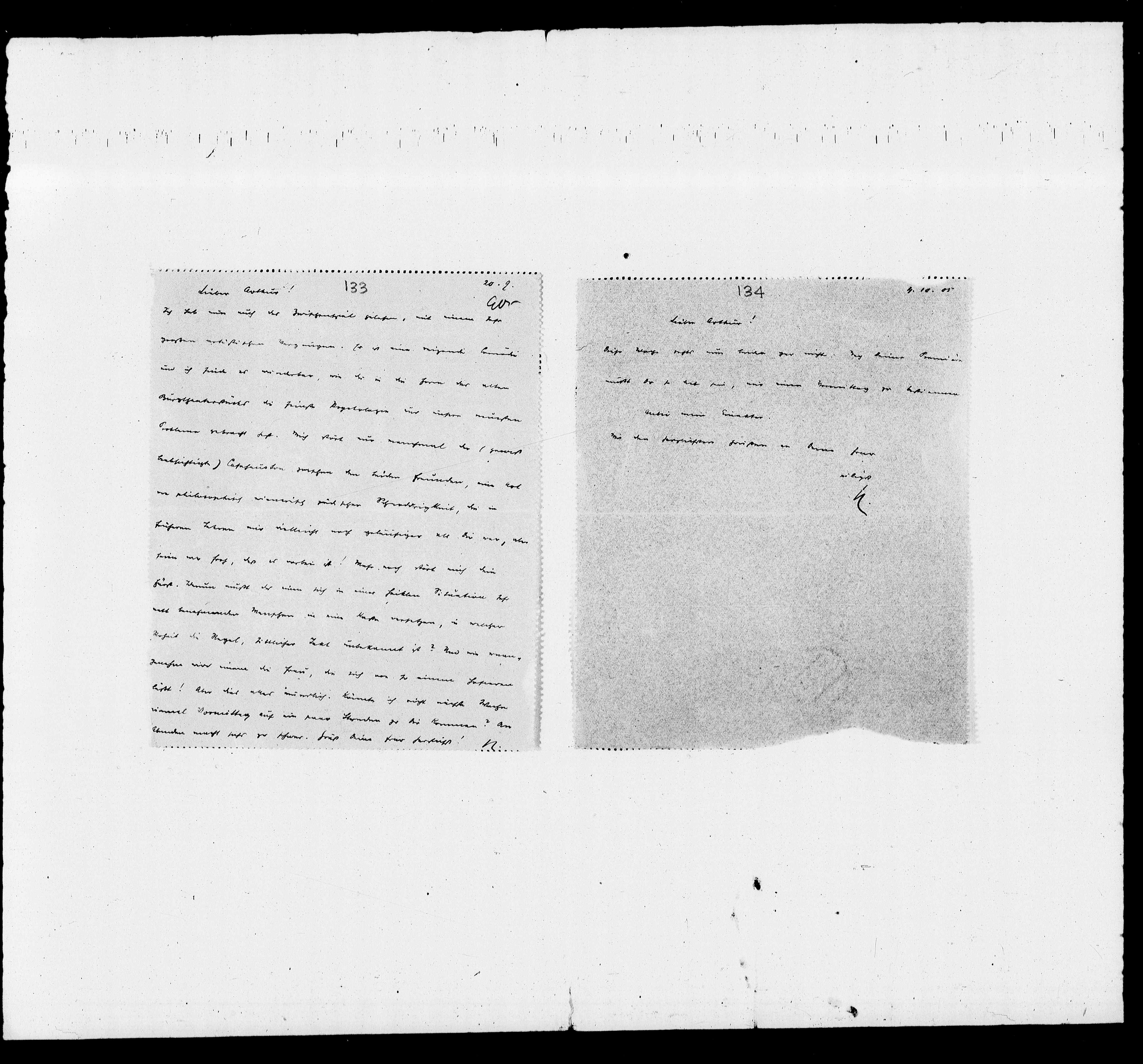 Vorschaubild für Bahr, Hermann_2 Bahr an Schnitzler, Originale, Seite 133