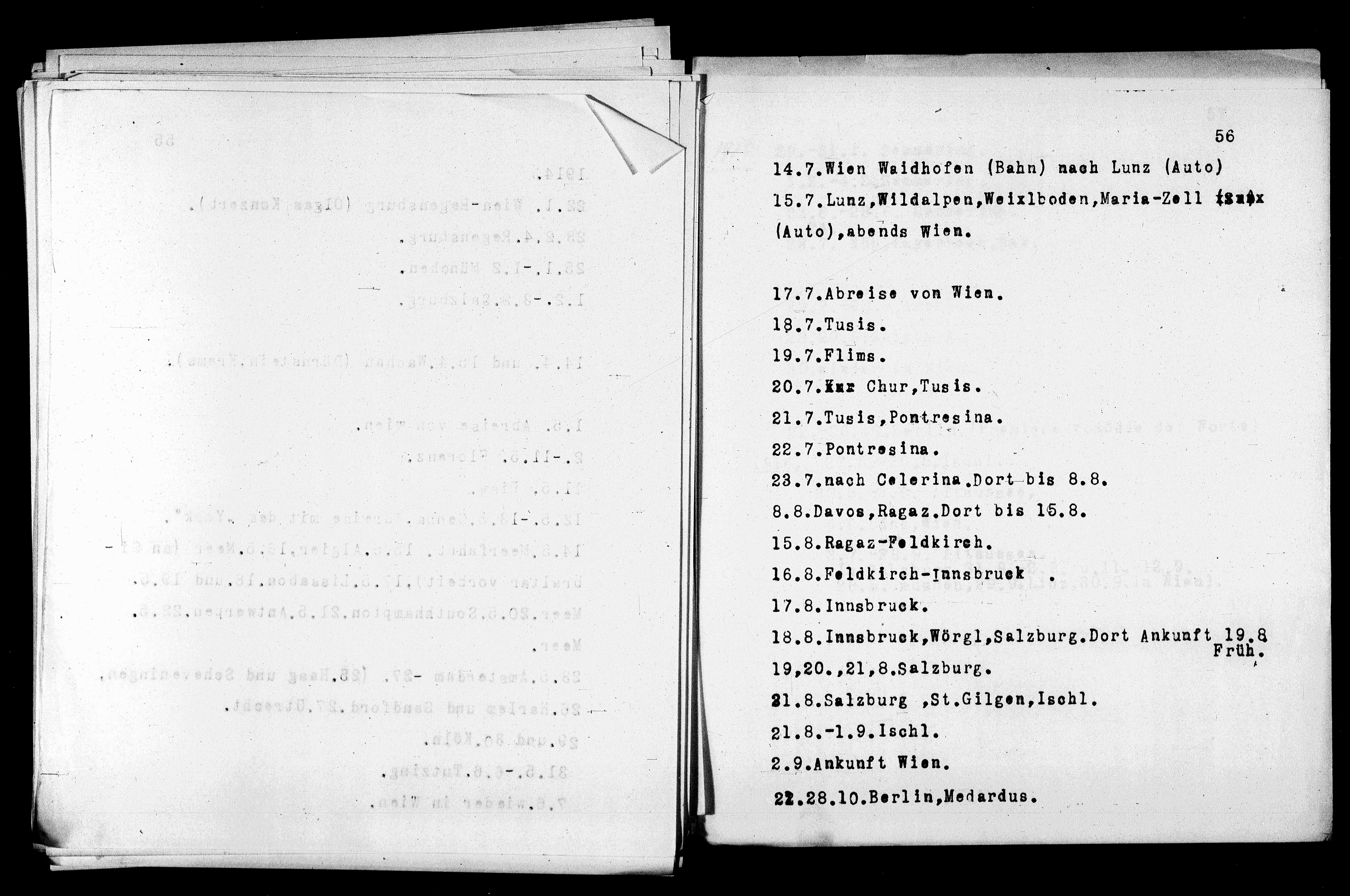 Vorschaubild für Verzeichnis unternommener Reisen 1867-1927, Seite 56