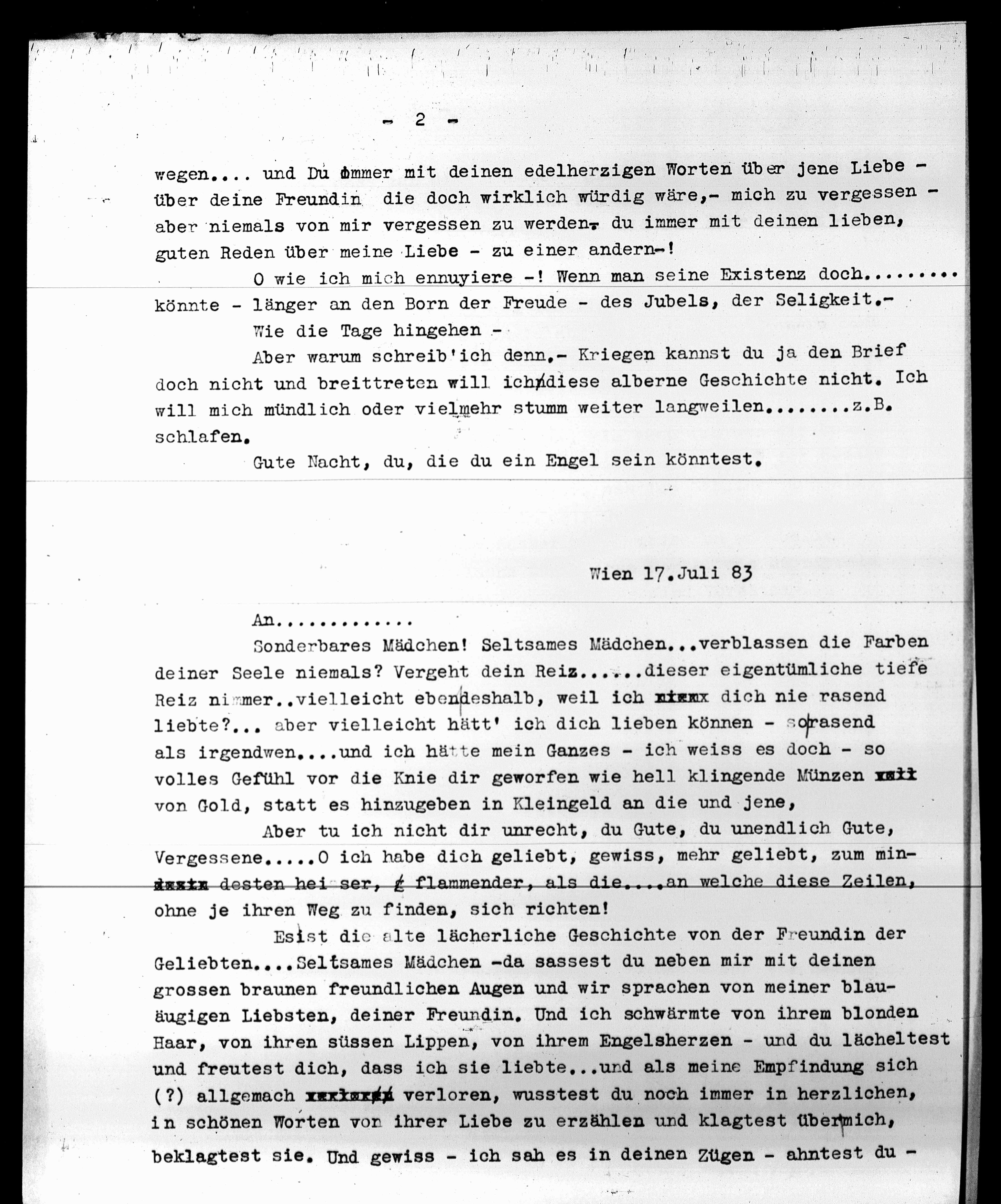 Vorschaubild für Schnitzler, A. an Unbekannt <weiblich>; 22.4.1881-17.7.1883, Seite 6