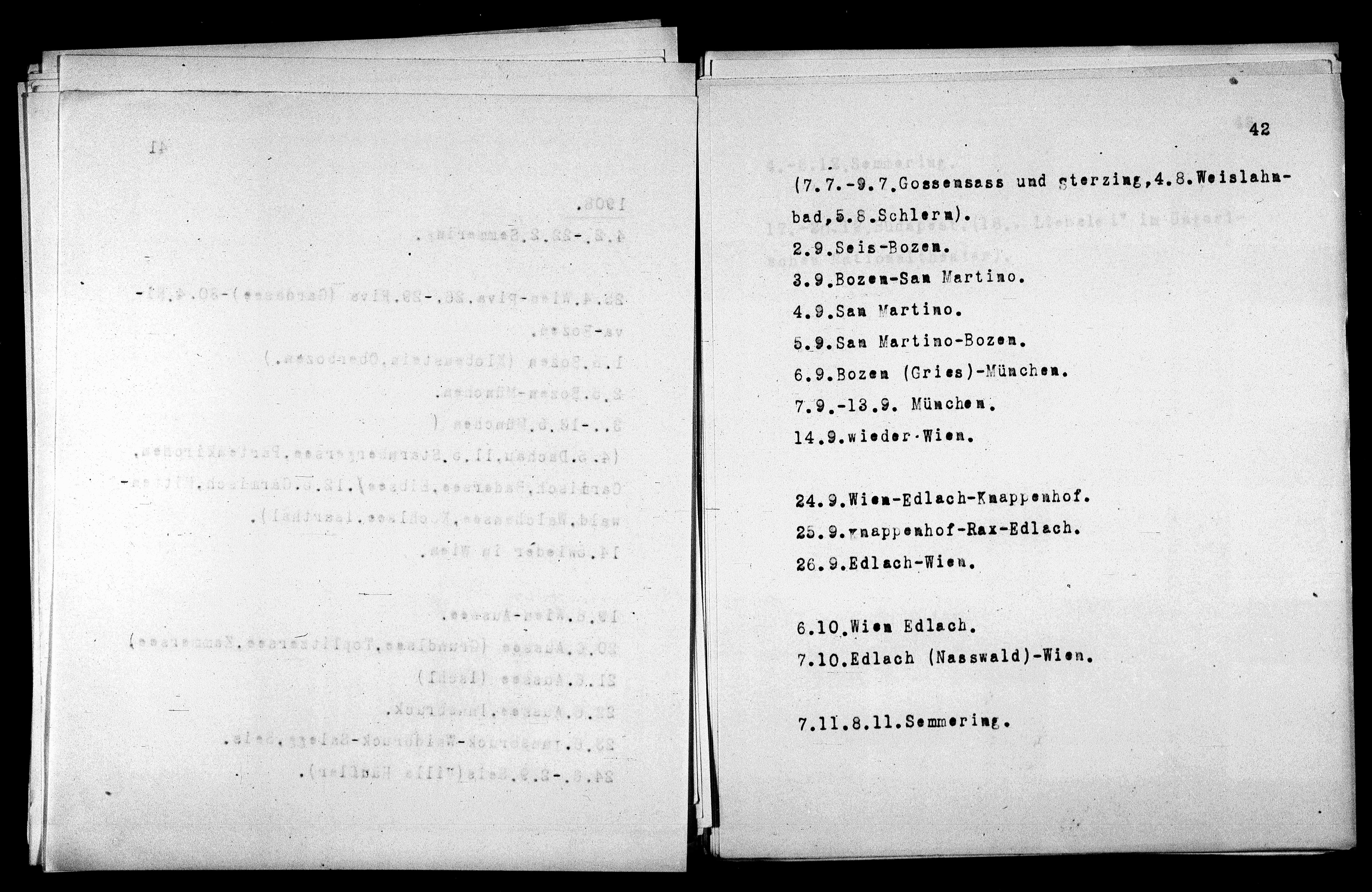 Vorschaubild für Verzeichnis unternommener Reisen 1867-1927, Seite 42