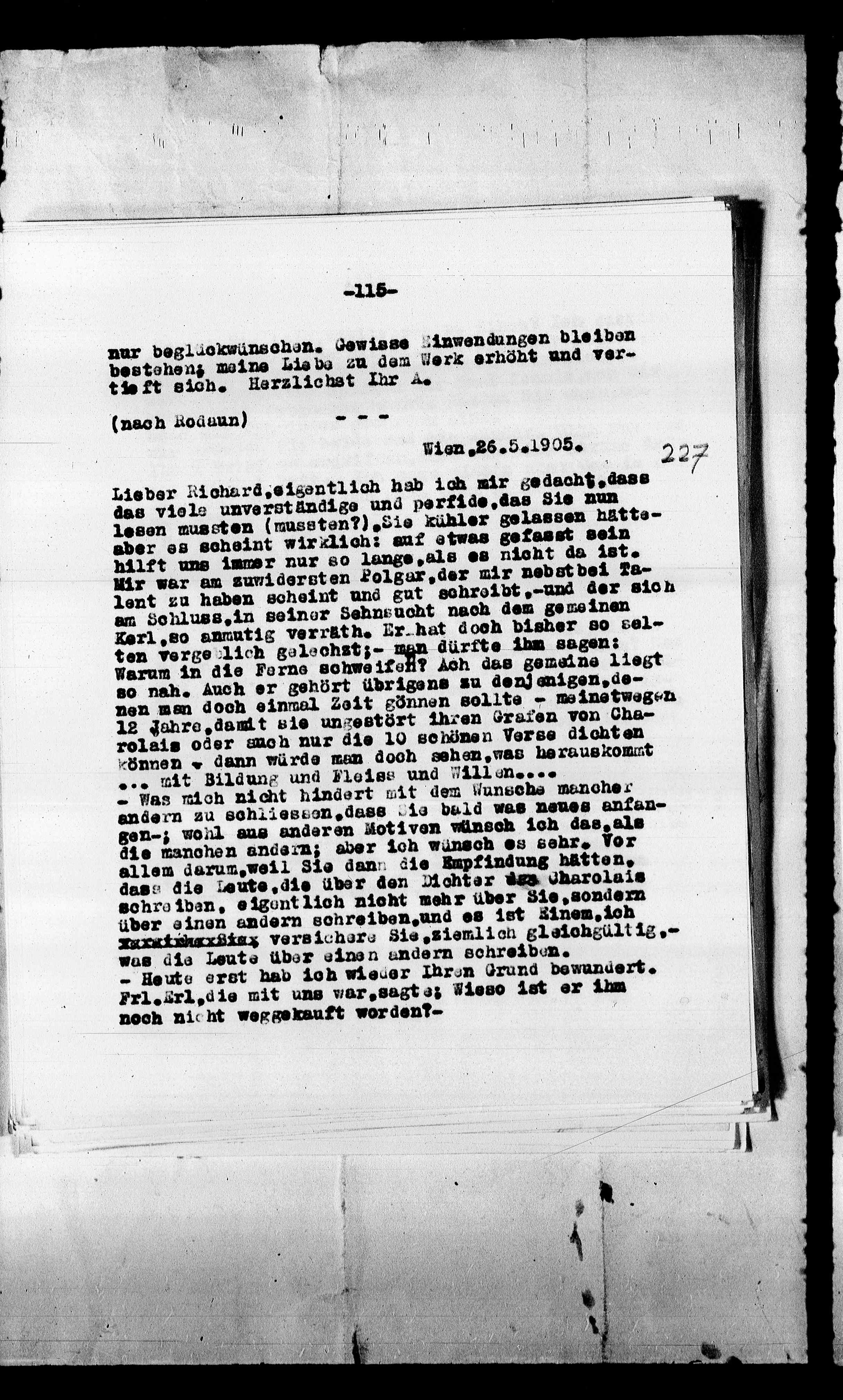 Vorschaubild für Beer-Hofmann, Richard_8.1 Abschrift AS an BH, Seite 122