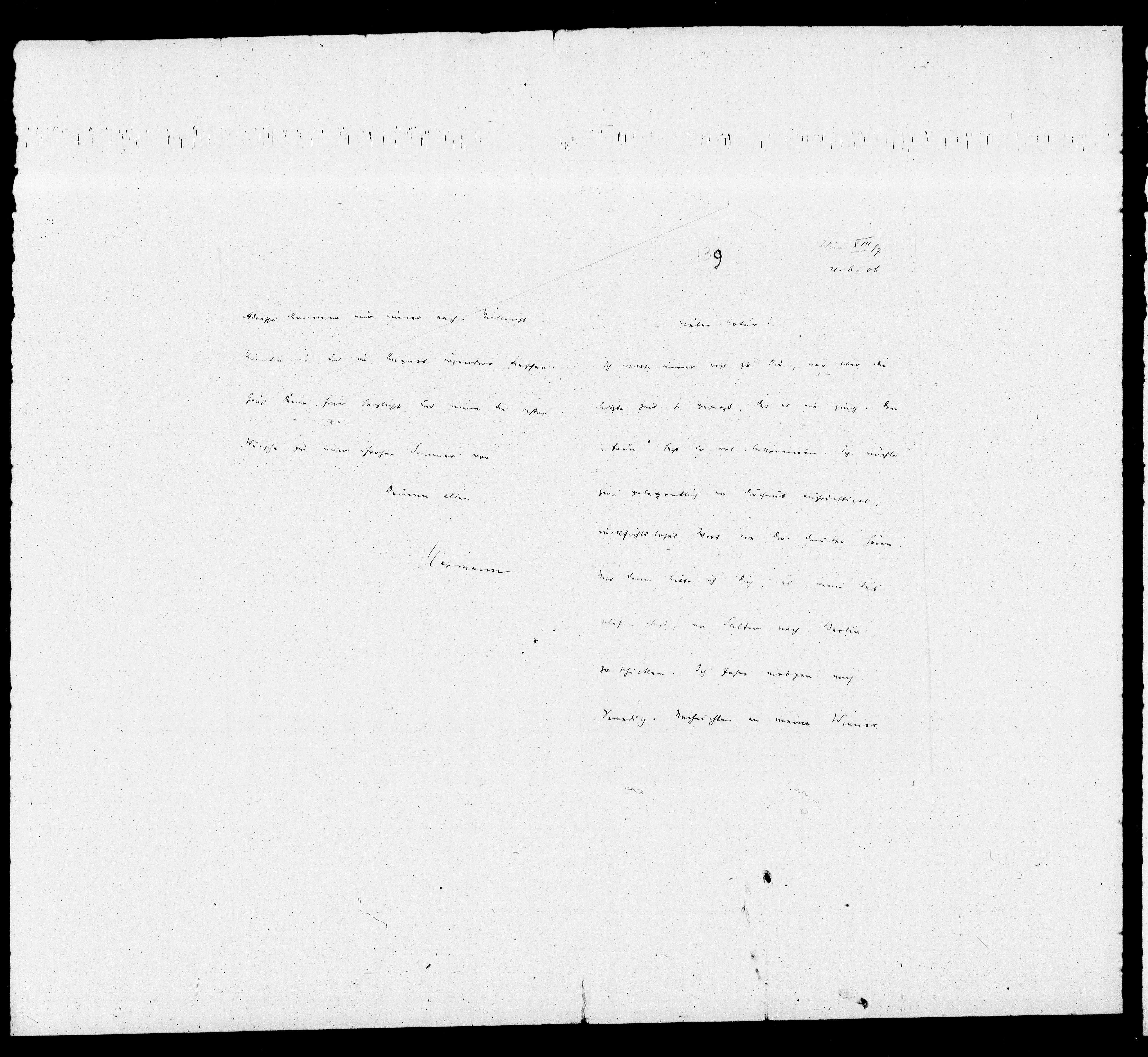 Vorschaubild für Bahr, Hermann_2 Bahr an Schnitzler, Originale, Seite 137
