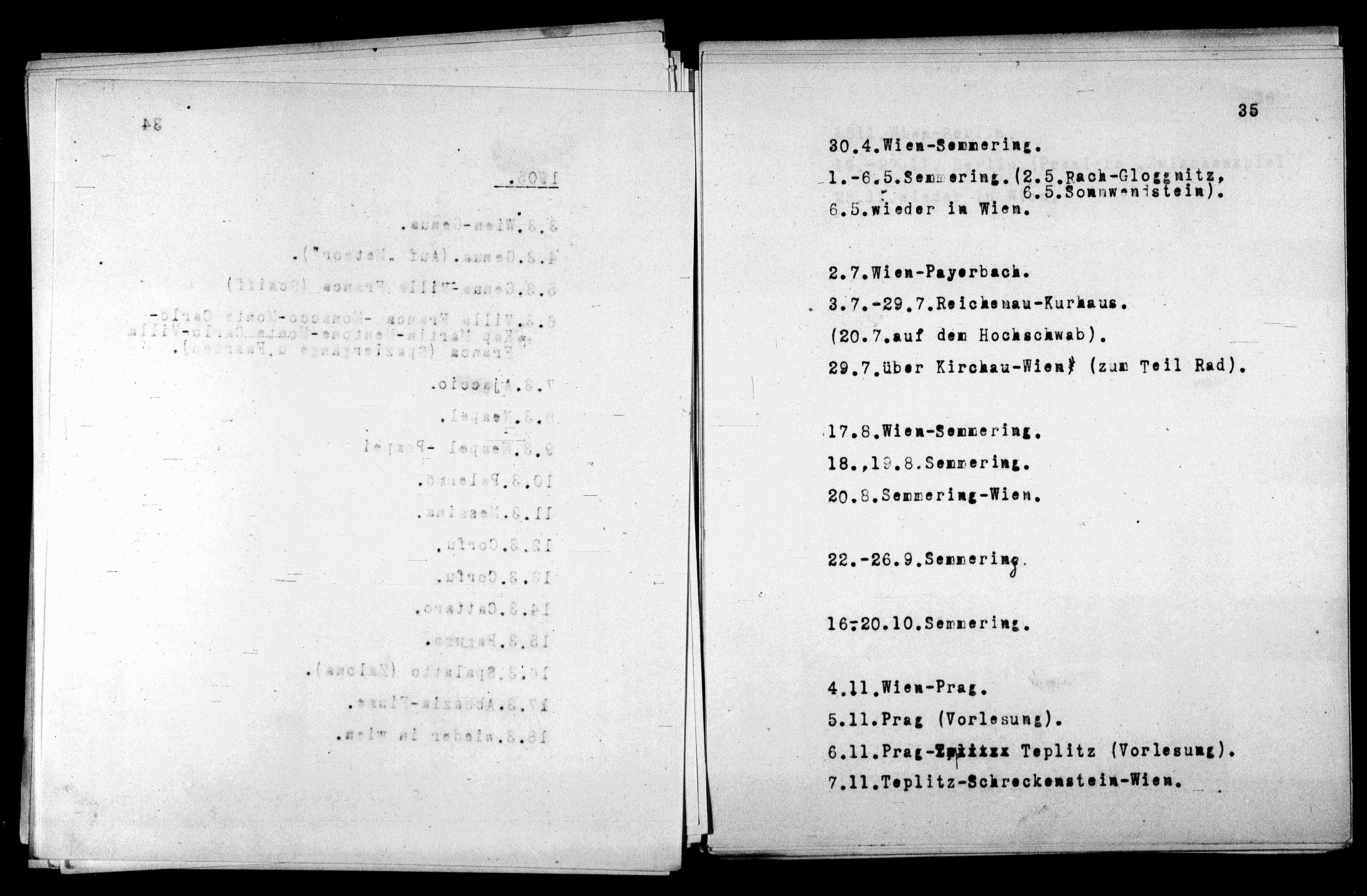 Vorschaubild für Verzeichnis unternommener Reisen 1867-1927, Seite 35