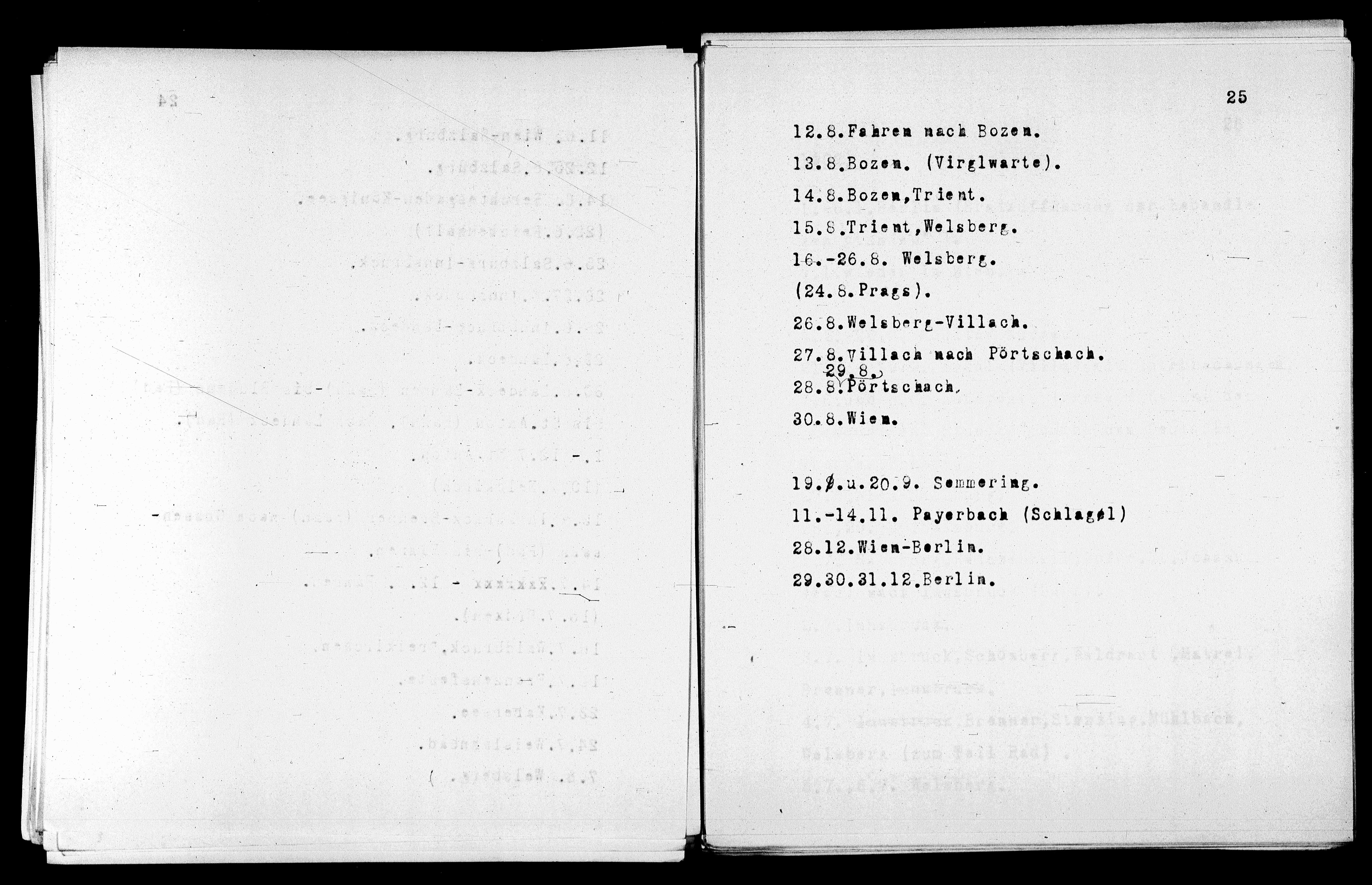 Vorschaubild für Verzeichnis unternommener Reisen 1867-1927, Seite 25