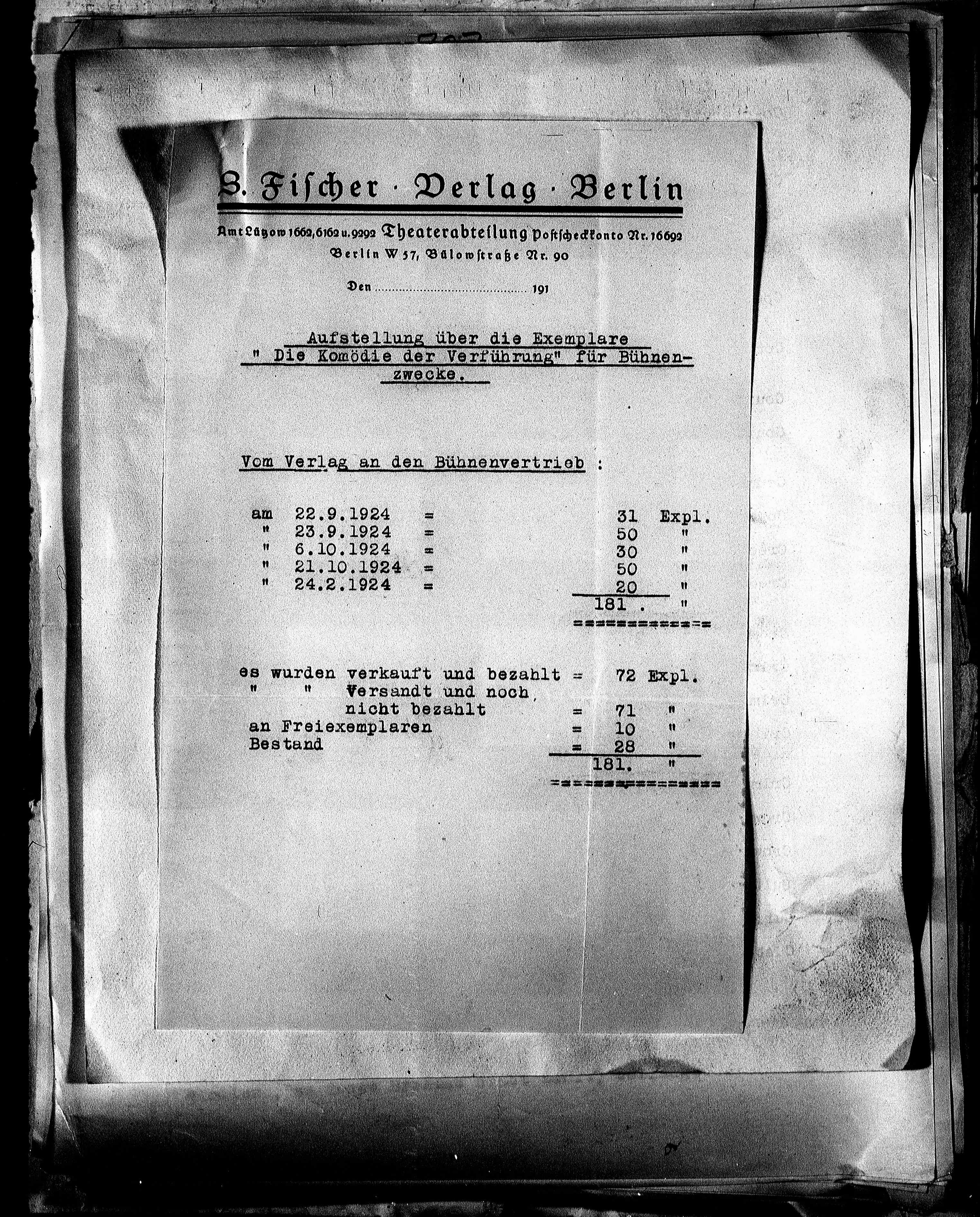 Vorschaubild für Fischer, Salomo_SF an AS 1915-1930 Originale, Seite 811