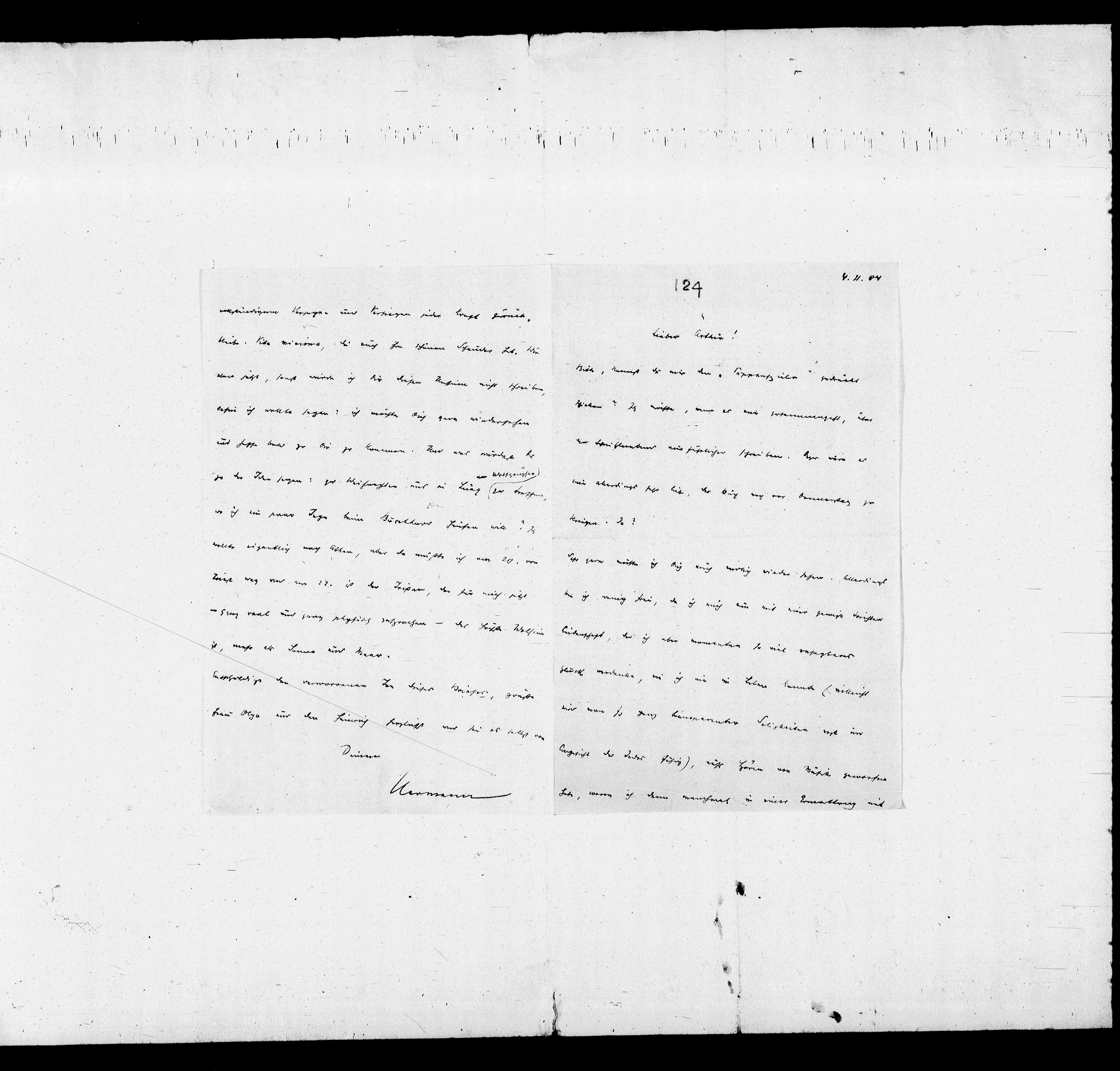Vorschaubild für Bahr, Hermann_2 Bahr an Schnitzler, Originale, Seite 125