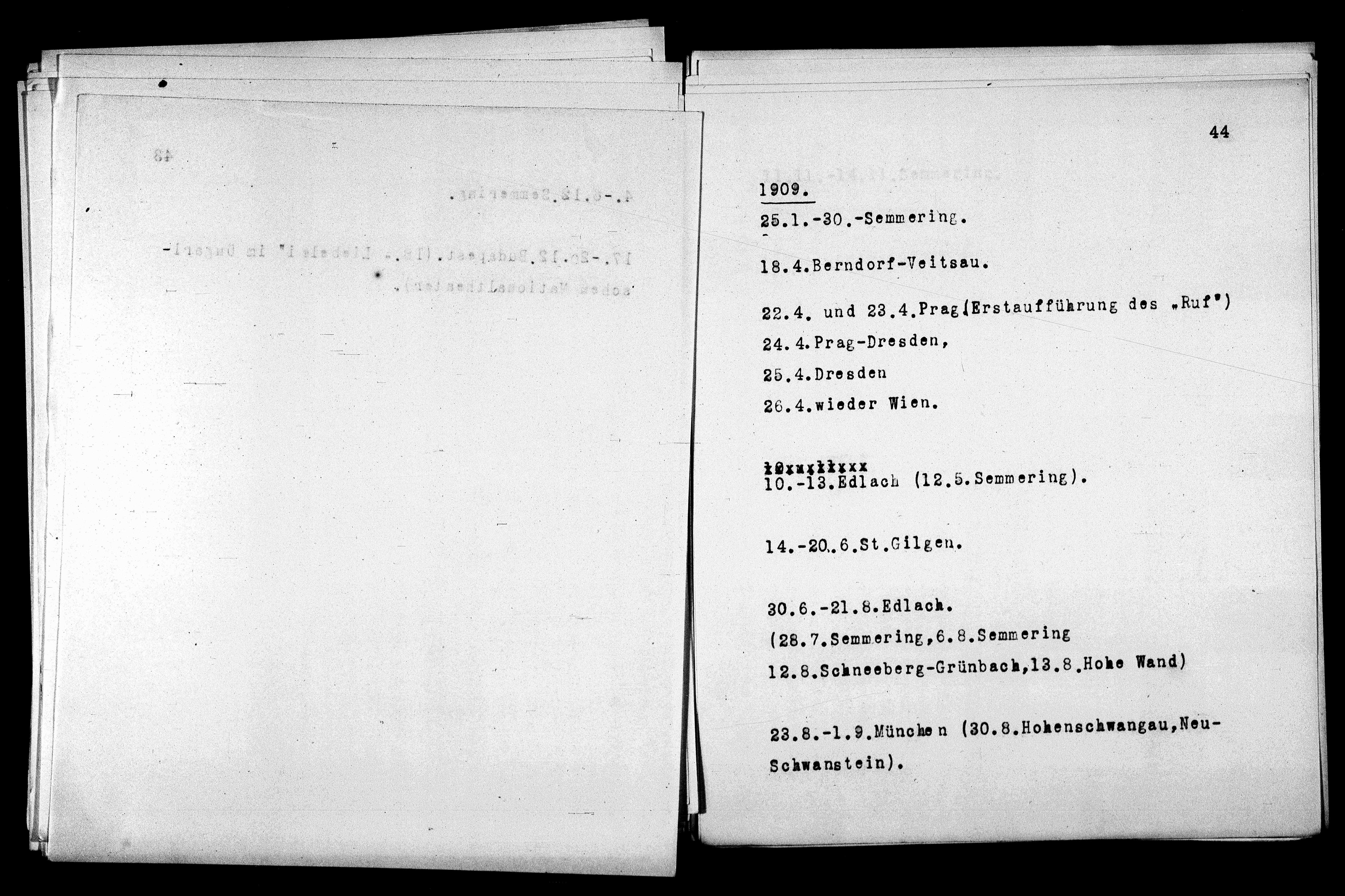 Vorschaubild für Verzeichnis unternommener Reisen 1867-1927, Seite 44