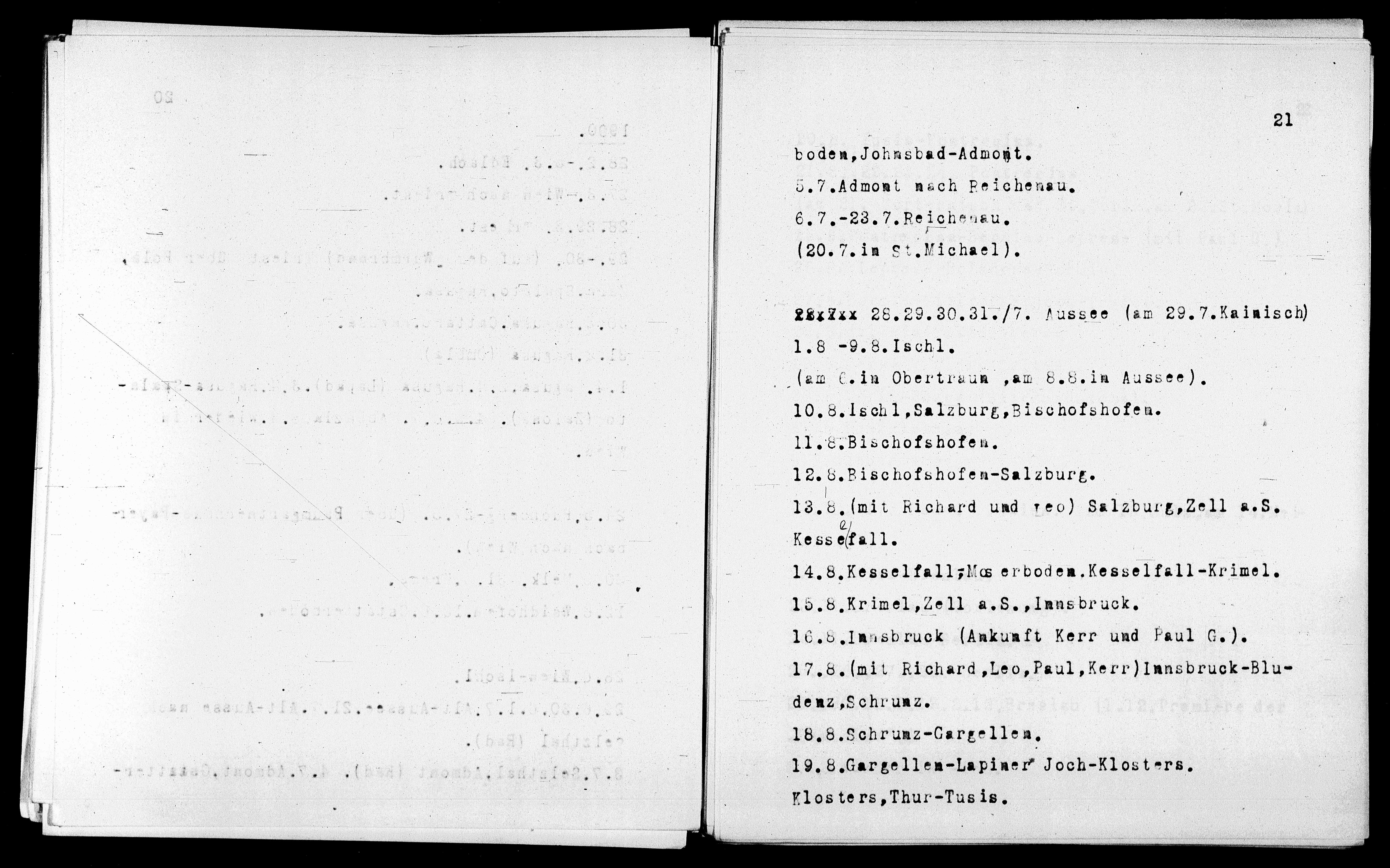 Vorschaubild für Verzeichnis unternommener Reisen 1867-1927, Seite 21