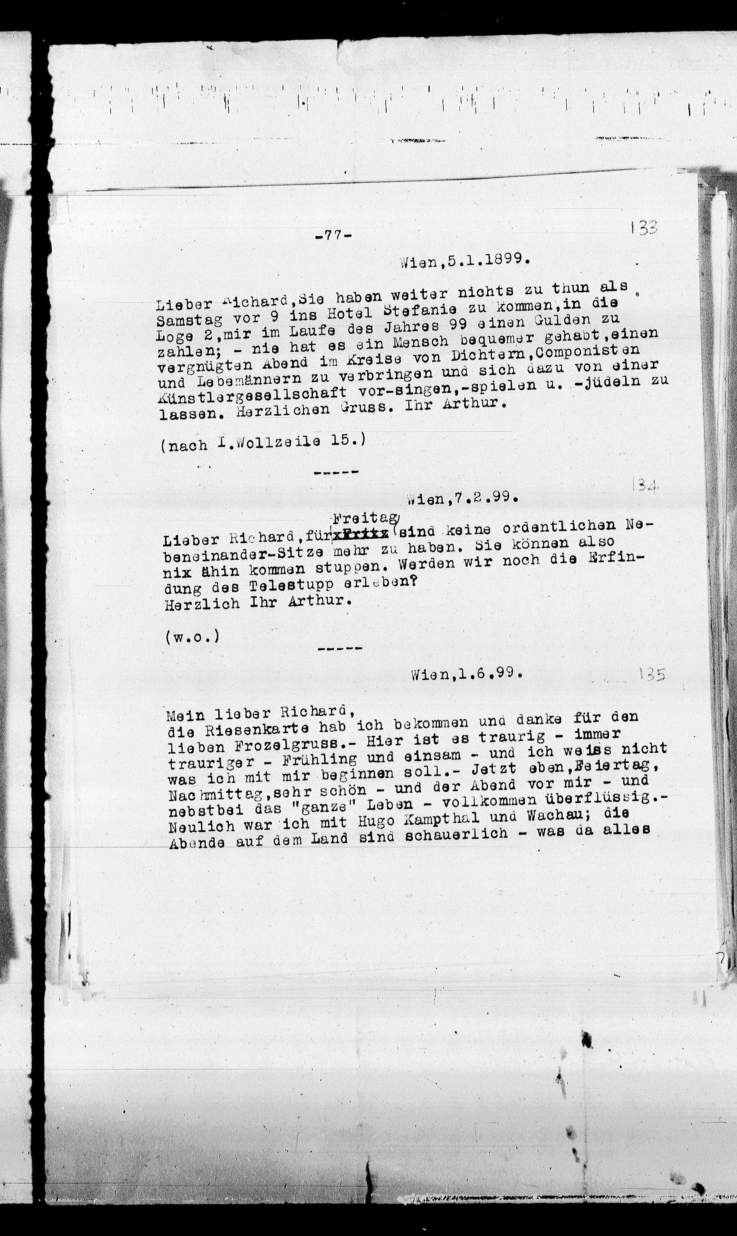 Vorschaubild für Beer-Hofmann, Richard_8.1 Abschrift AS an BH, Seite 83