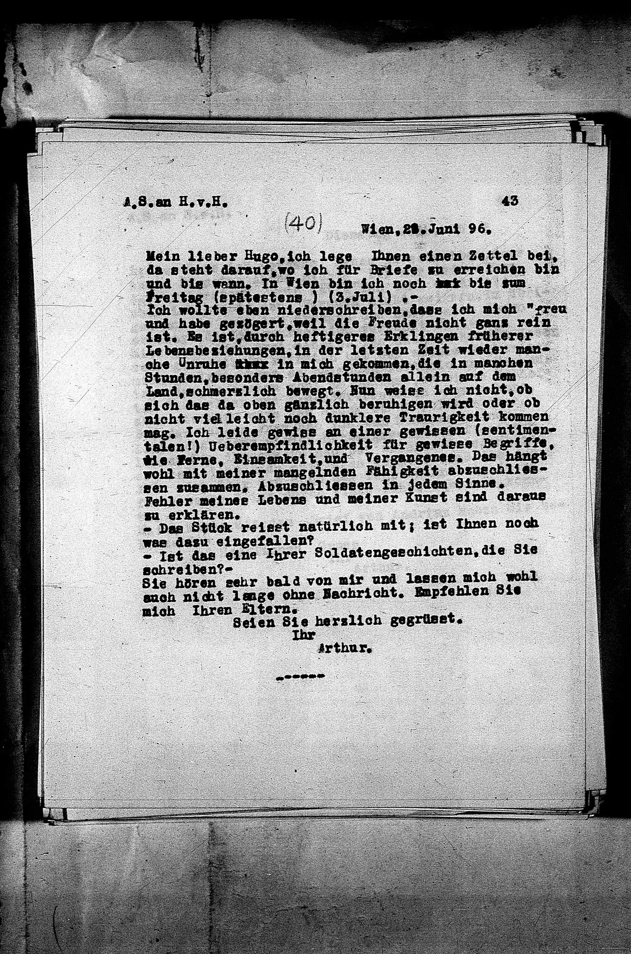 Vorschaubild für Hofmannsthal, Hugo von_AS an HvH Abschrift, HvH an AS, Originale (Mikrofilm 38), Seite 46