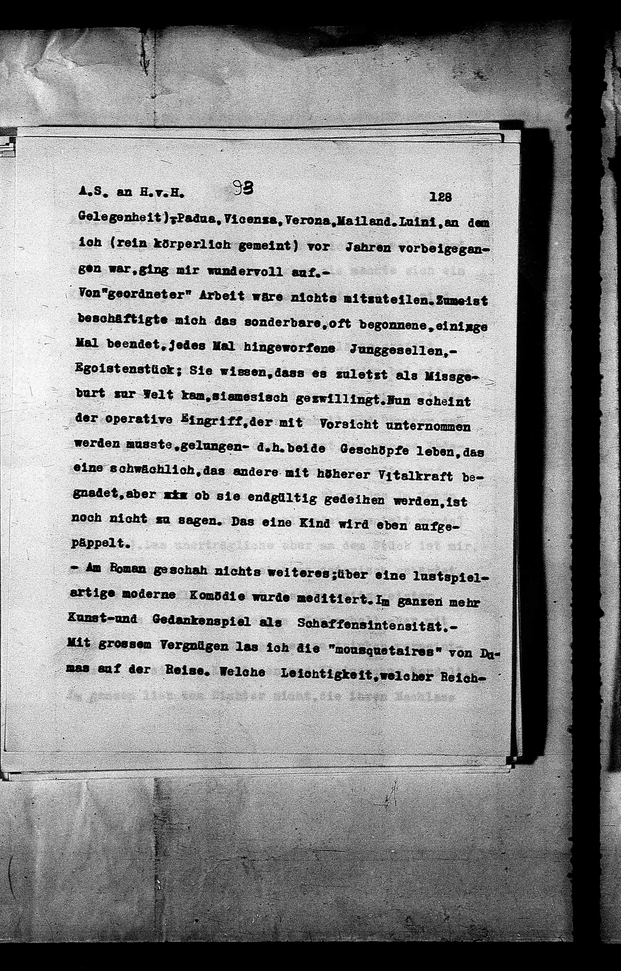 Vorschaubild für Hofmannsthal, Hugo von_AS an HvH Abschrift, HvH an AS, Originale (Mikrofilm 38), Seite 134