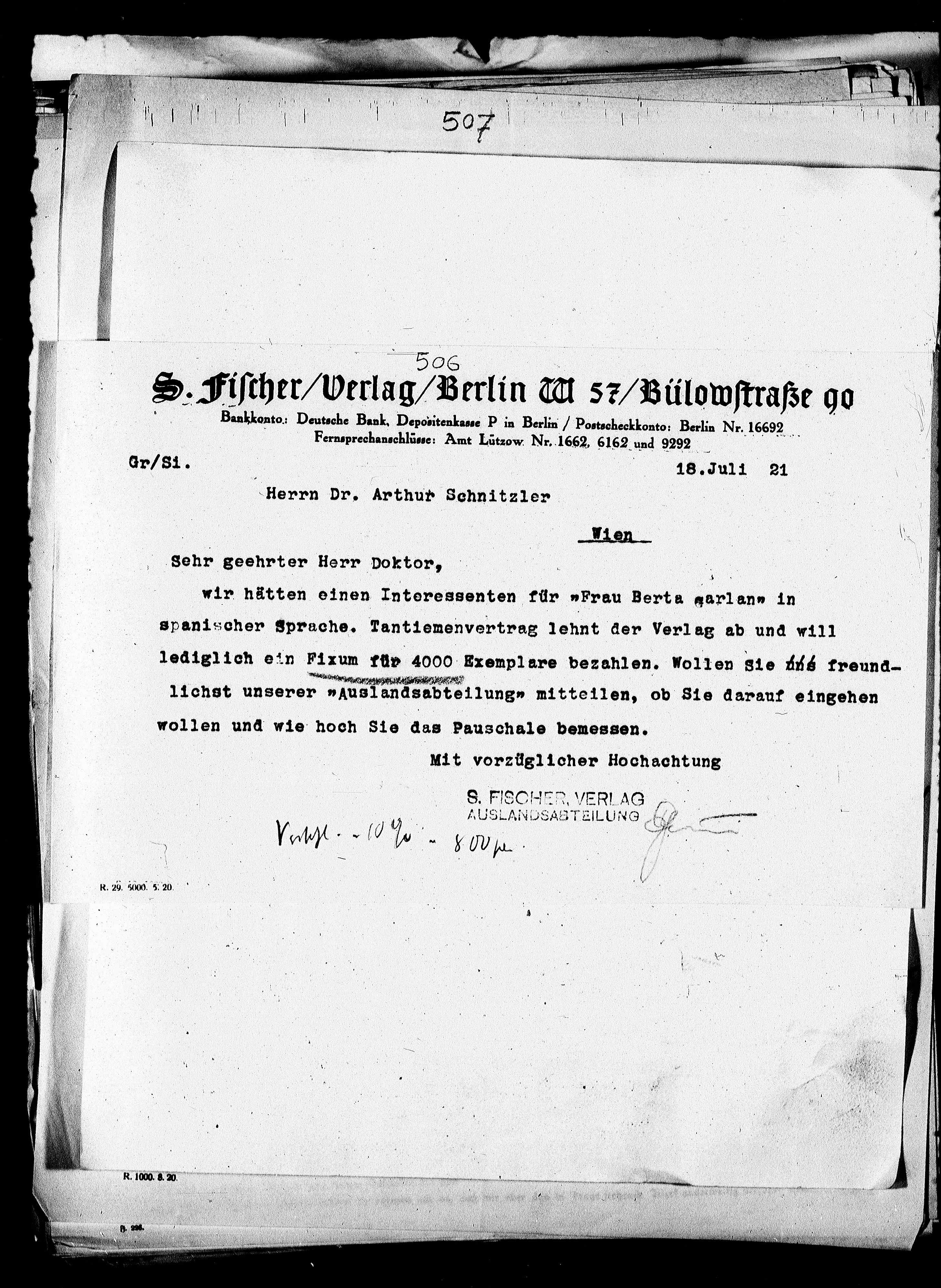 Vorschaubild für Fischer, Salomo_SF an AS 1915-1930 Originale, Seite 387