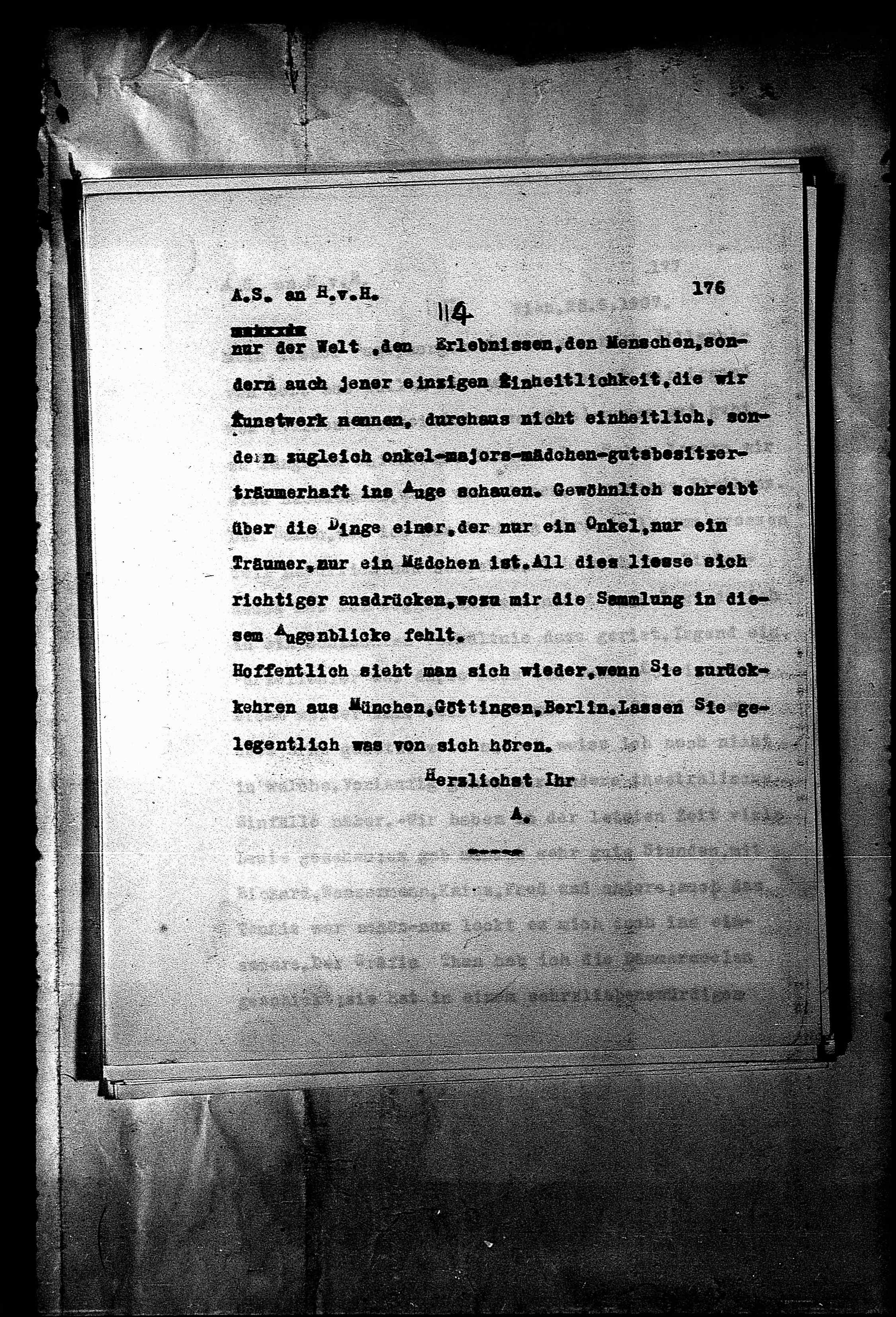 Vorschaubild für Hofmannsthal, Hugo von_AS an HvH Abschrift, HvH an AS, Originale (Mikrofilm 38), Seite 182