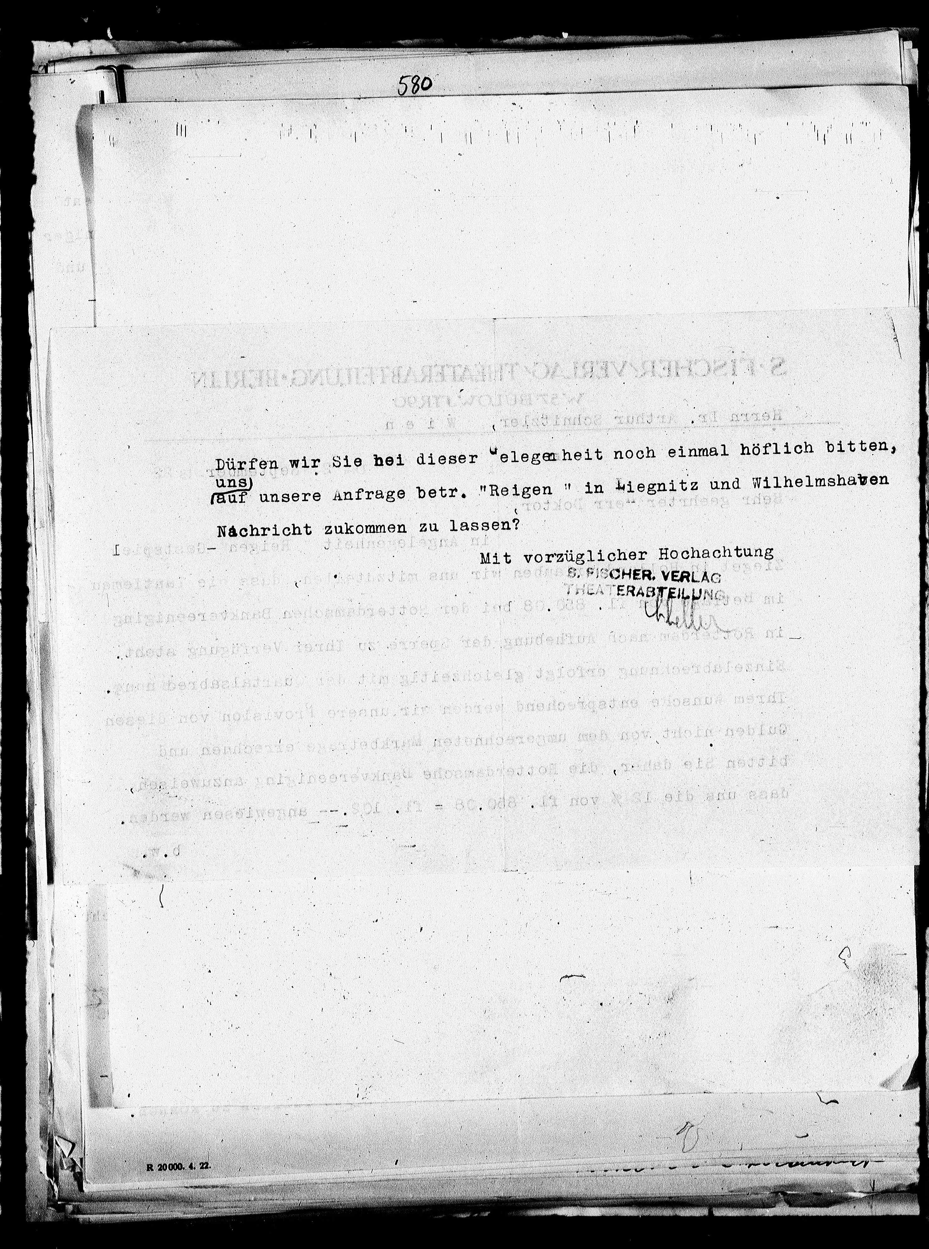 Vorschaubild für Fischer, Salomo_SF an AS 1915-1930 Originale, Seite 535