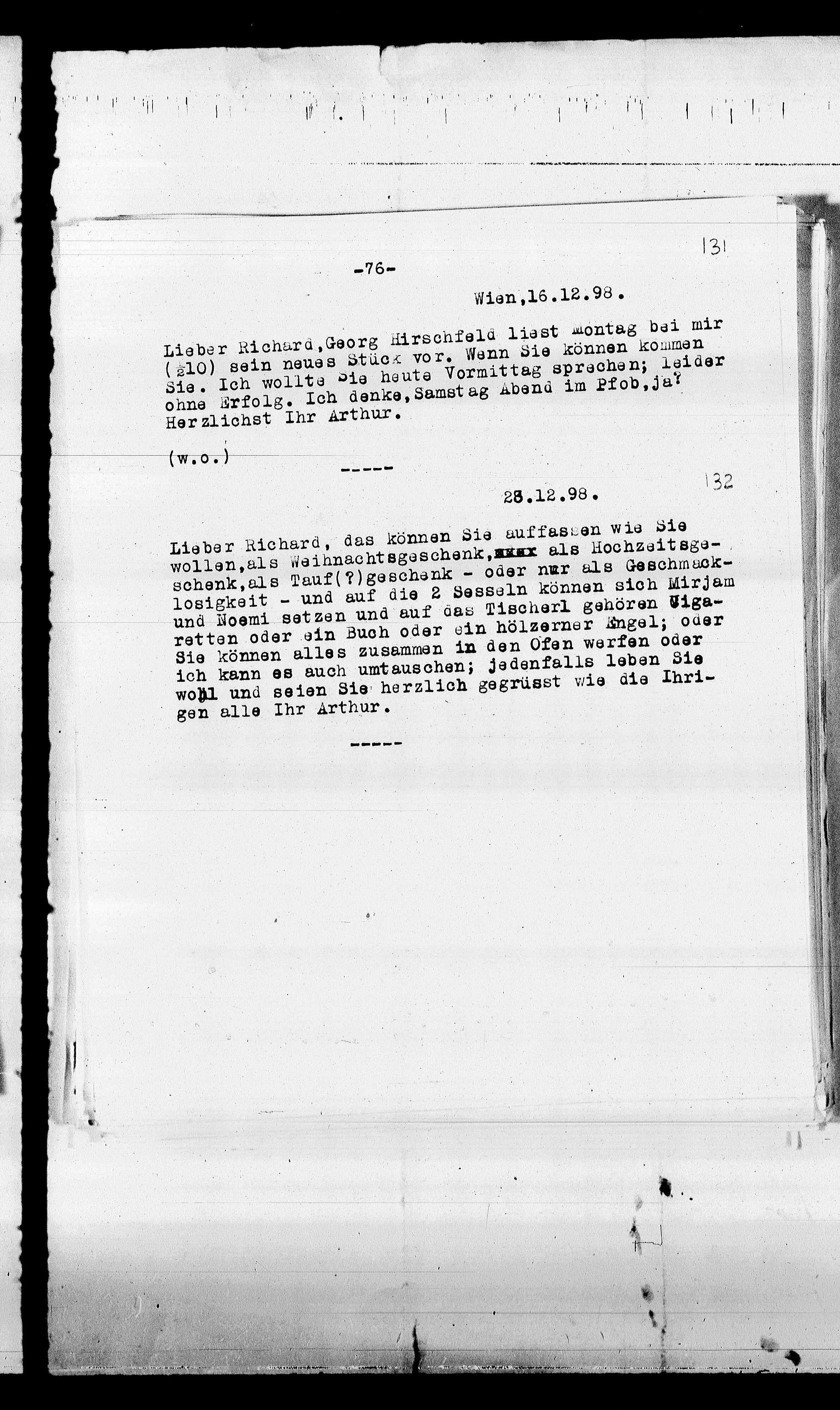 Vorschaubild für Beer-Hofmann, Richard_8.1 Abschrift AS an BH, Seite 82