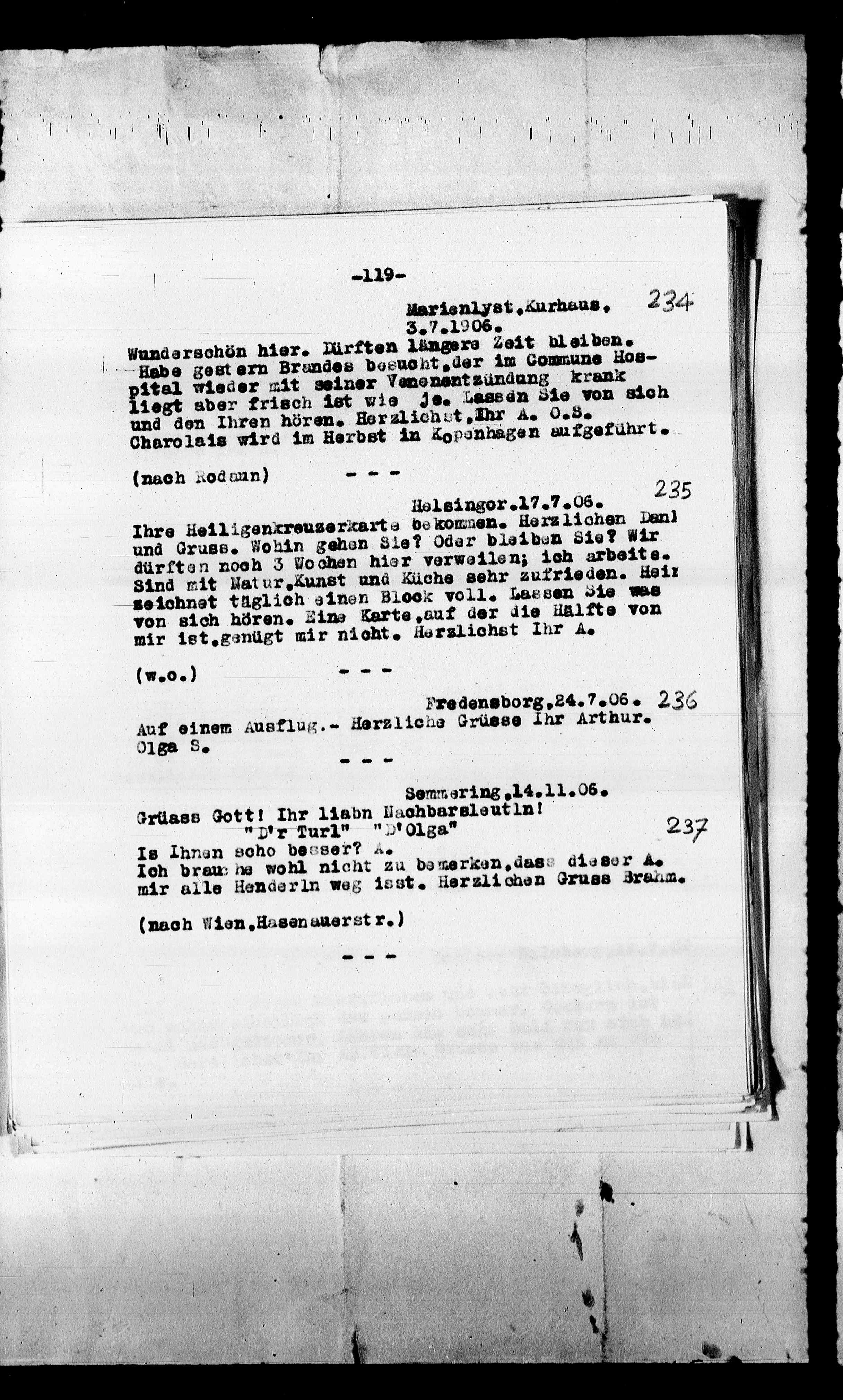 Vorschaubild für Beer-Hofmann, Richard_8.1 Abschrift AS an BH, Seite 126