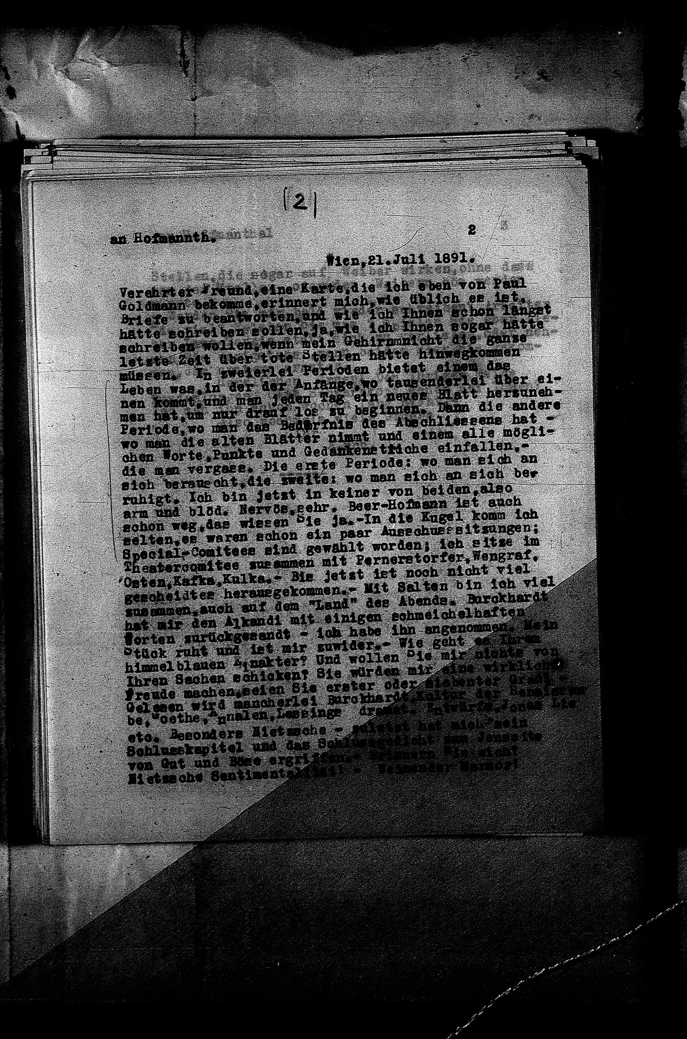 Vorschaubild für Hofmannsthal, Hugo von_AS an HvH Abschrift, HvH an AS, Originale (Mikrofilm 38), Seite 5