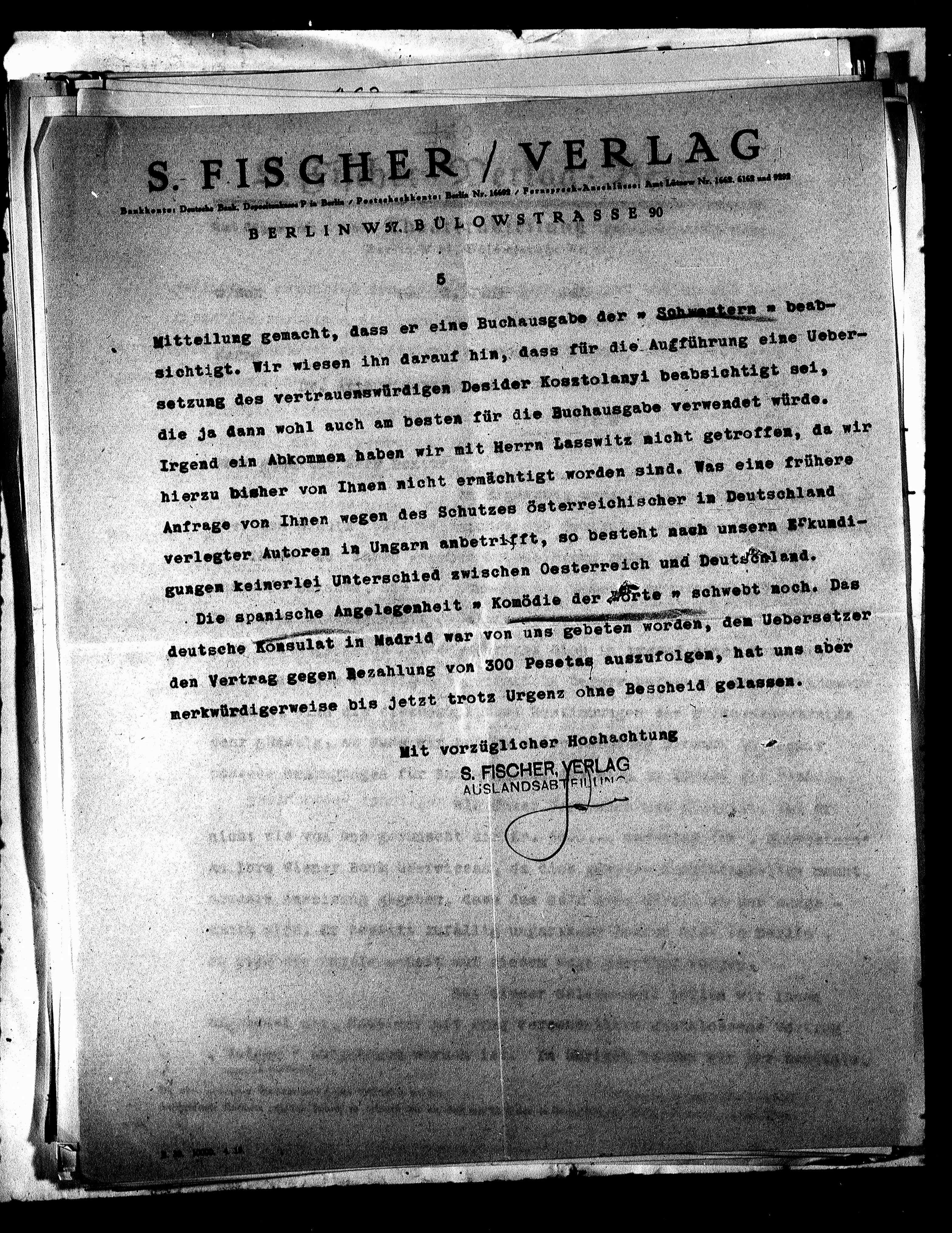 Vorschaubild für Fischer, Salomo_SF an AS 1915-1930 Originale, Seite 268