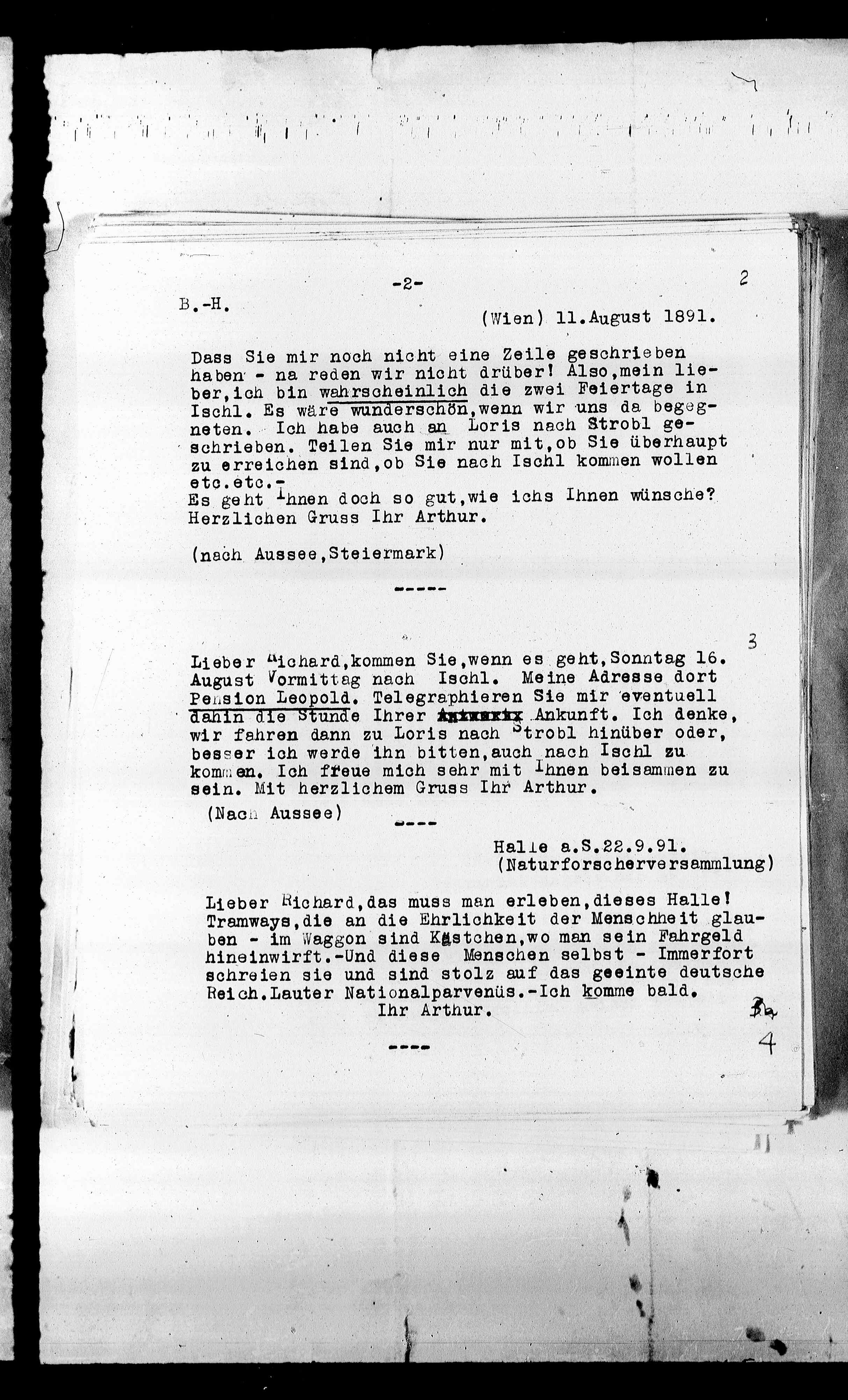 Vorschaubild für Beer-Hofmann, Richard_8.1 Abschrift AS an BH, Seite 5