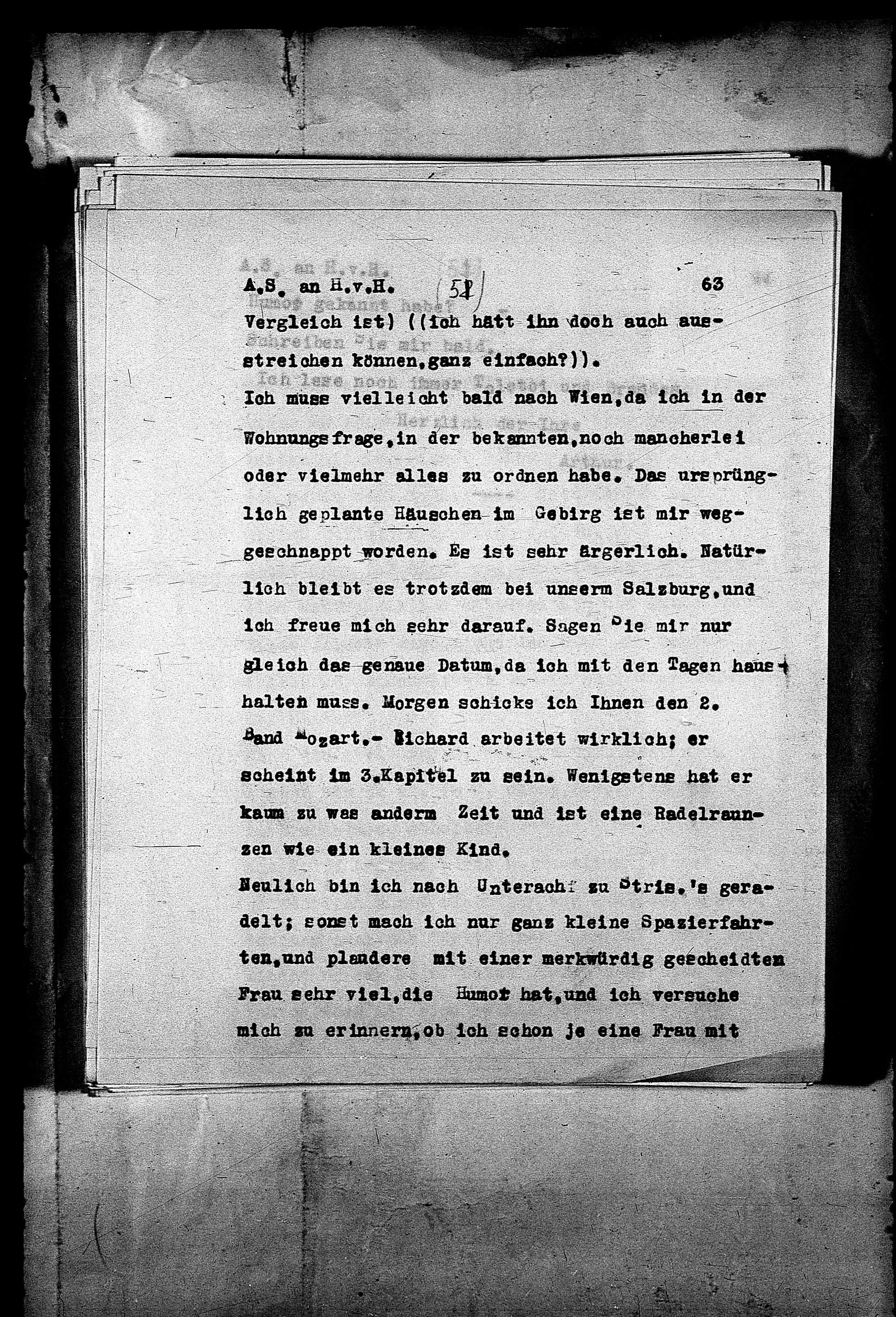Vorschaubild für Hofmannsthal, Hugo von_AS an HvH Abschrift, HvH an AS, Originale (Mikrofilm 38), Seite 66