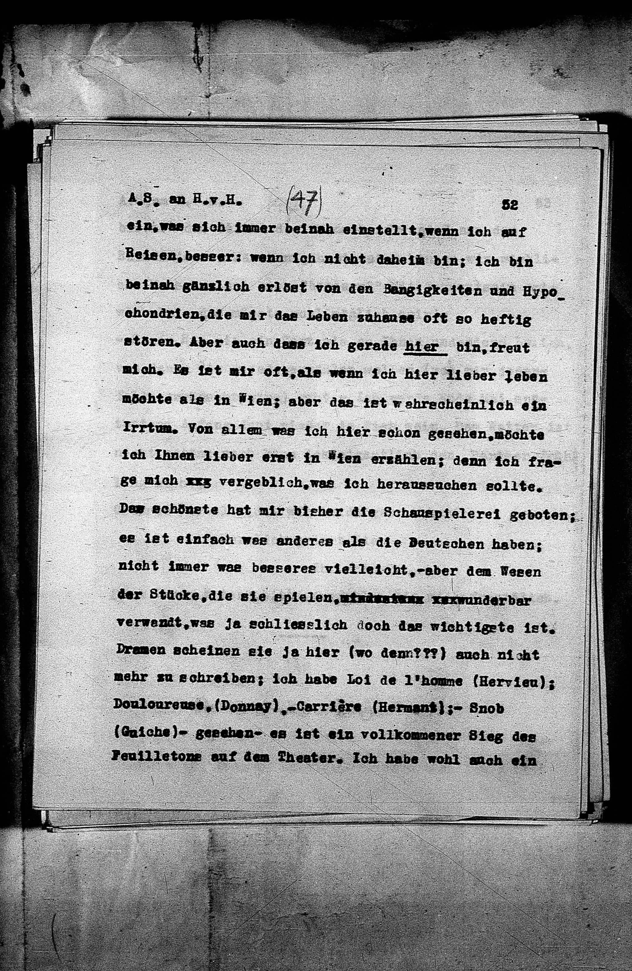 Vorschaubild für Hofmannsthal, Hugo von_AS an HvH Abschrift, HvH an AS, Originale (Mikrofilm 38), Seite 55