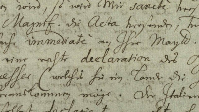 Private cursive letter, 1696