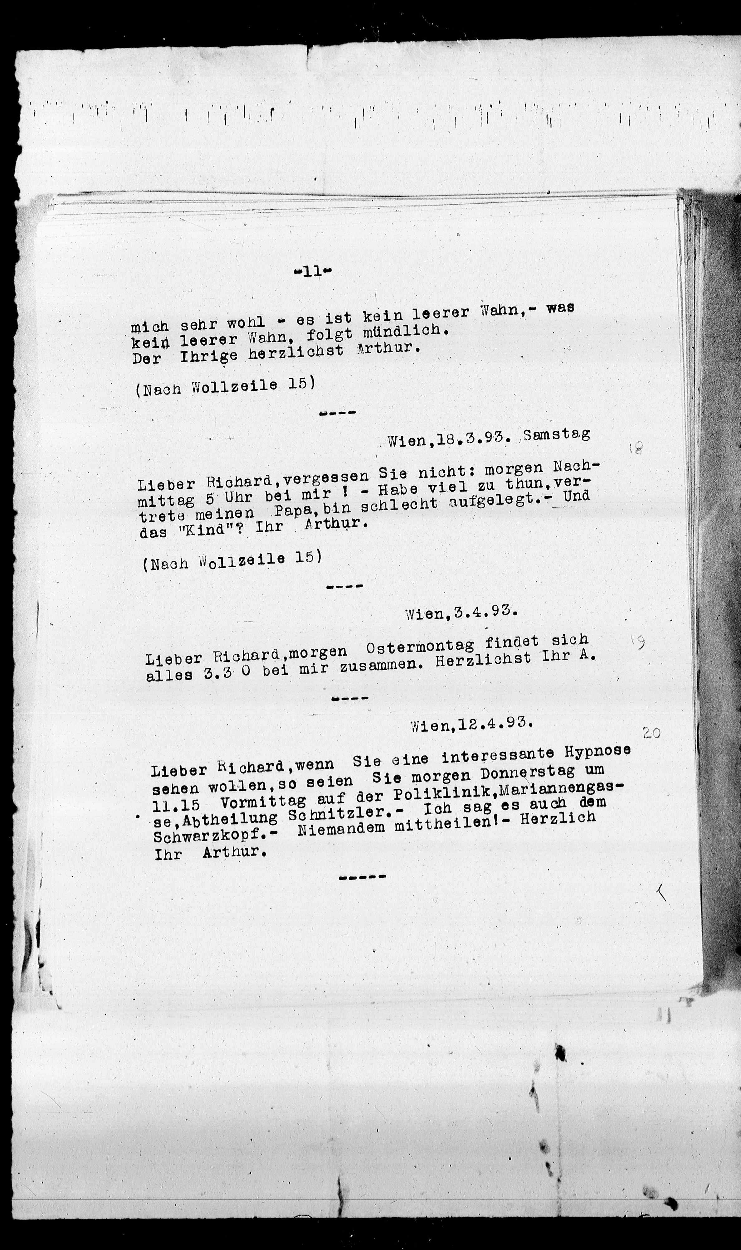 Vorschaubild für Beer-Hofmann, Richard_8.1 Abschrift AS an BH, Seite 14