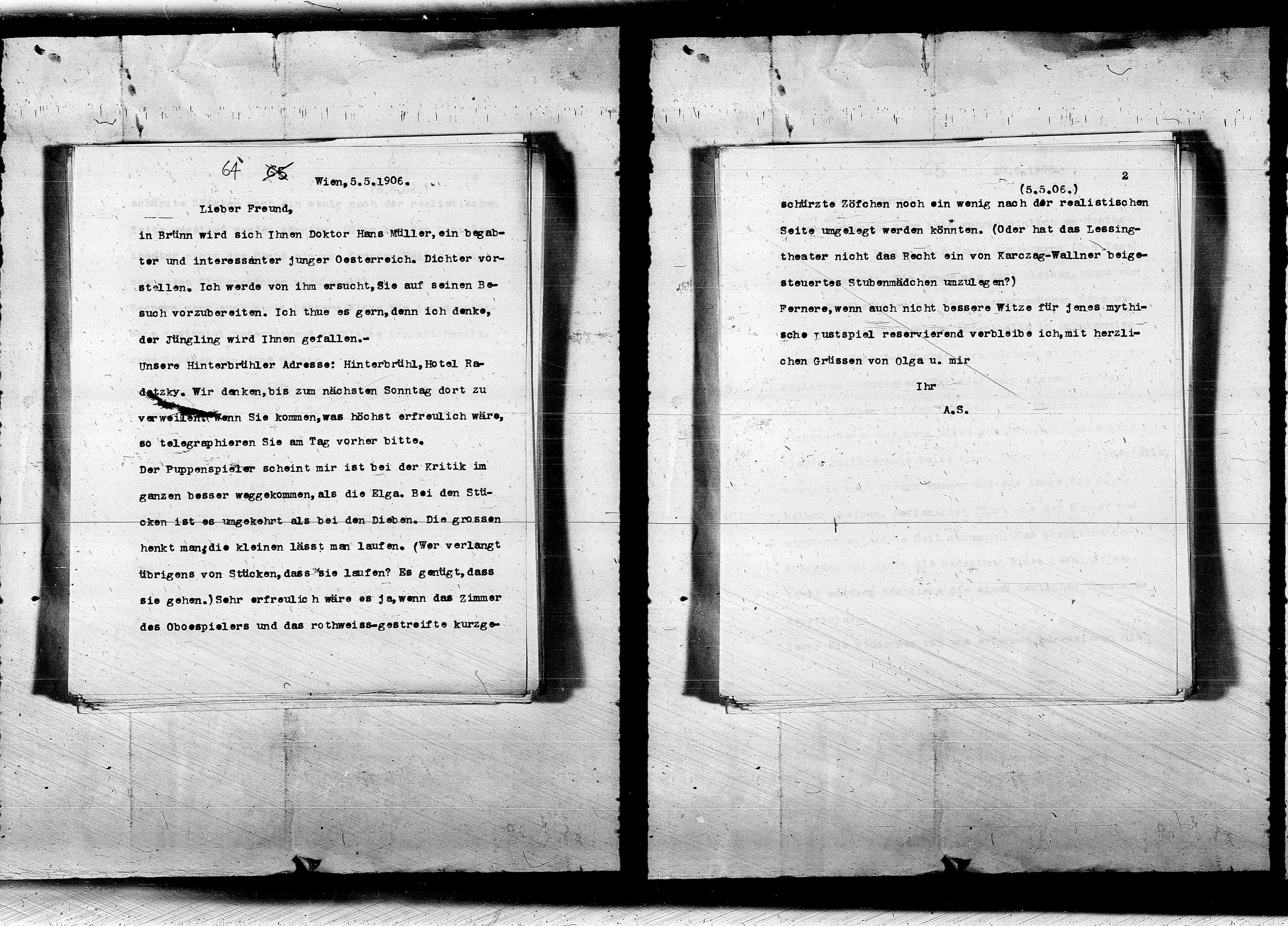 Vorschaubild für Brahm, Otto 2 AS an Brahm, Abschrift, (cont), Seite 9