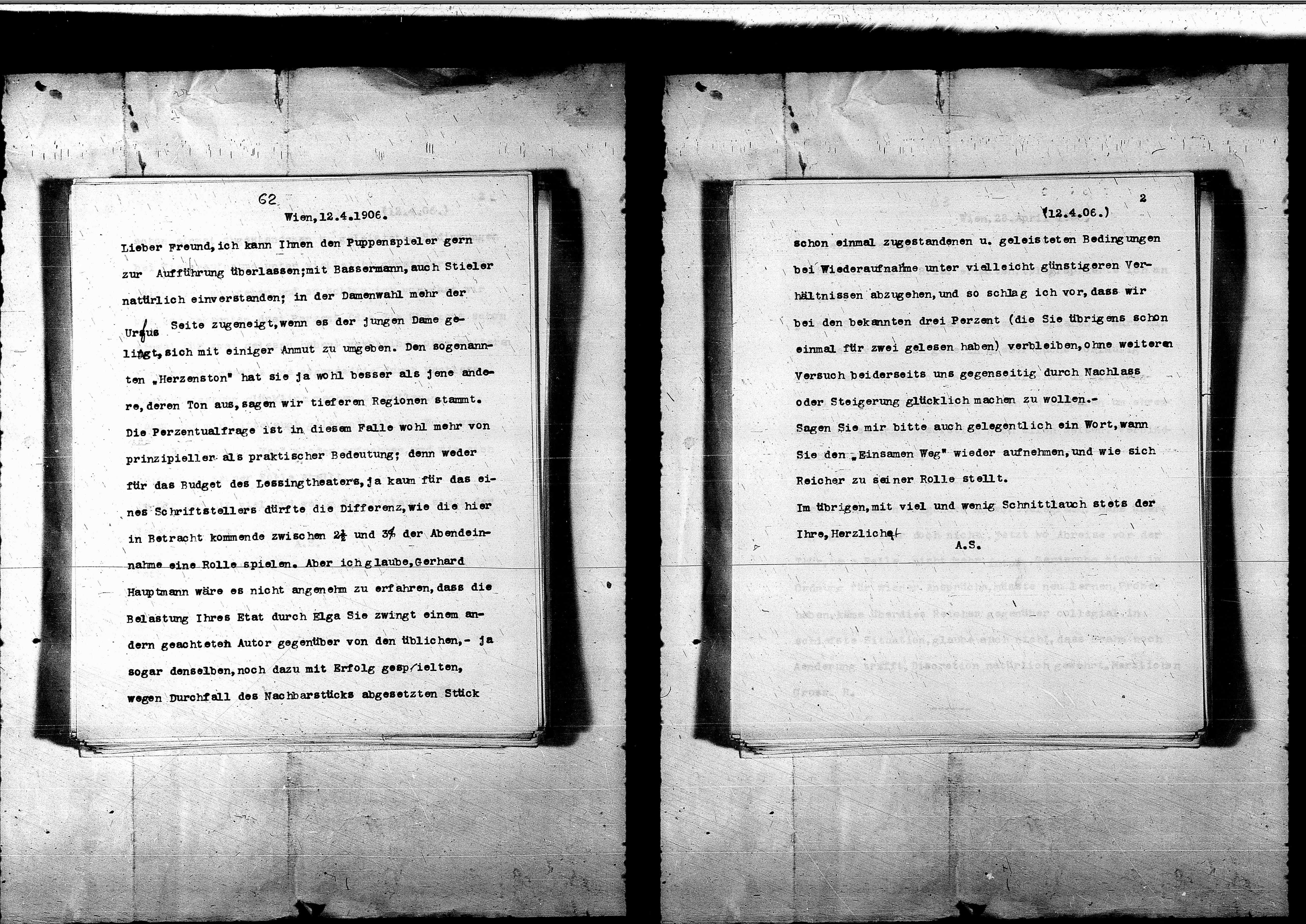 Vorschaubild für Brahm, Otto 2 AS an Brahm, Abschrift, (cont), Seite 6