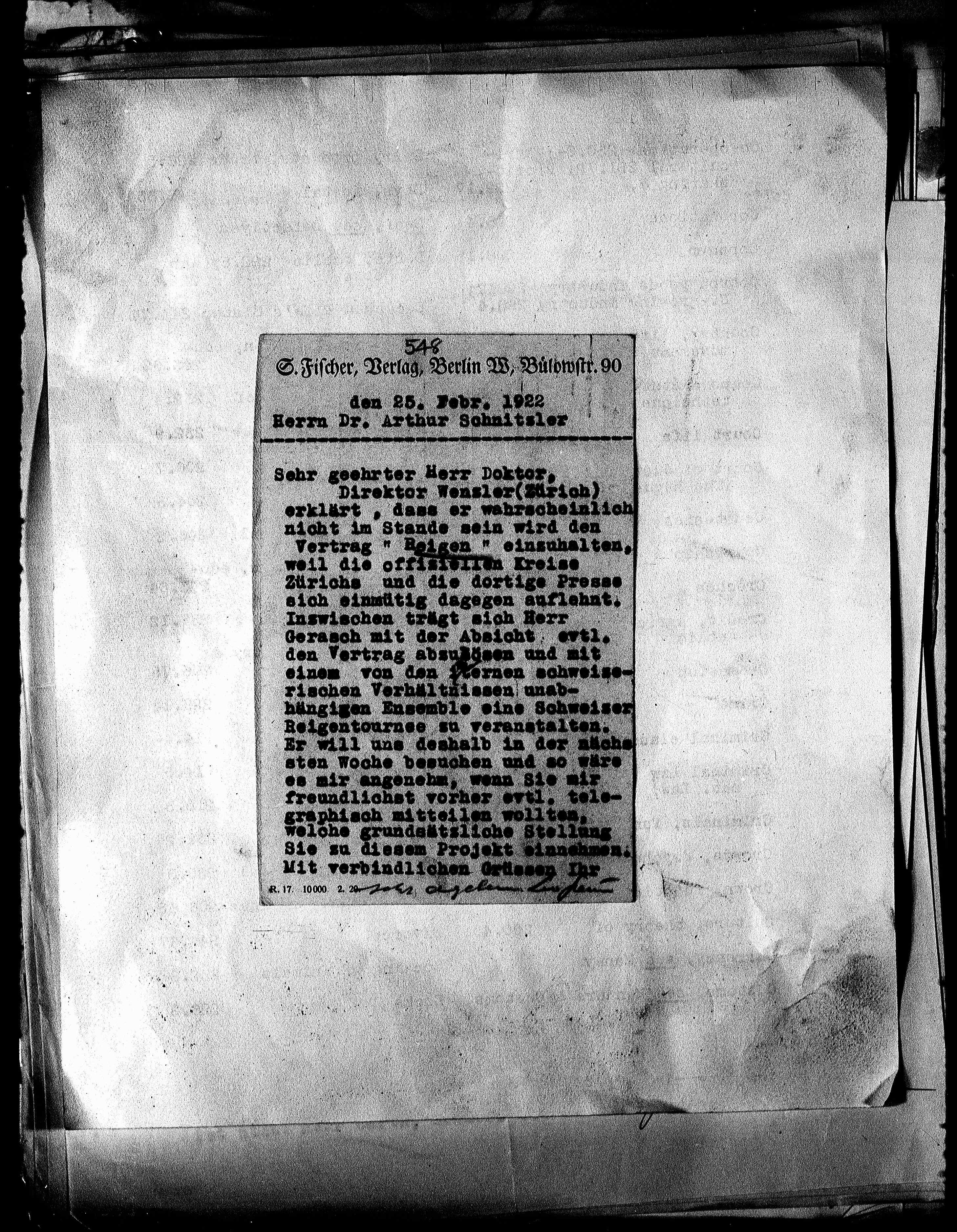 Vorschaubild für Fischer, Salomo_SF an AS 1915-1930 Originale, Seite 470