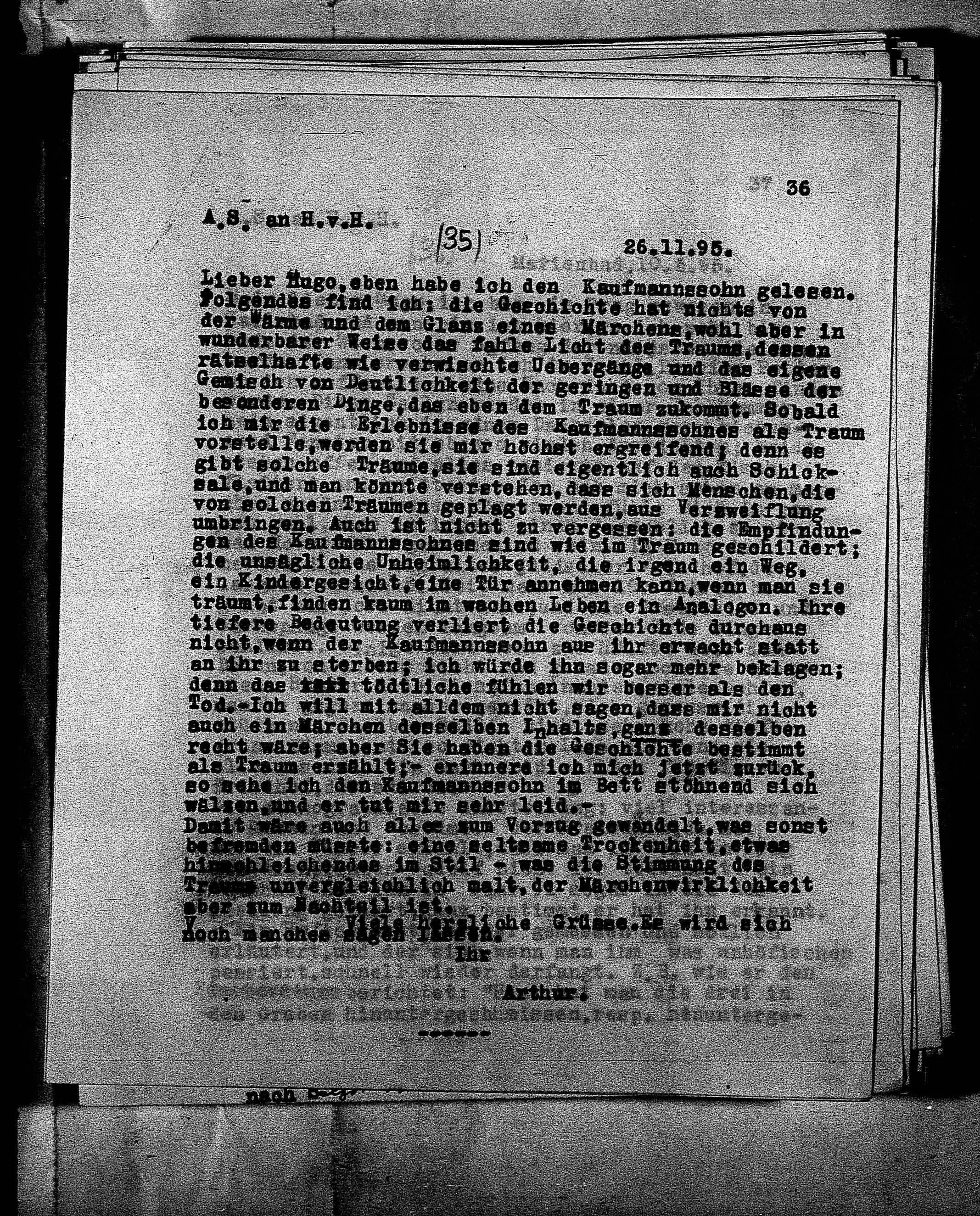 Vorschaubild für Hofmannsthal, Hugo von_AS an HvH Abschrift, HvH an AS, Originale (Mikrofilm 38), Seite 39