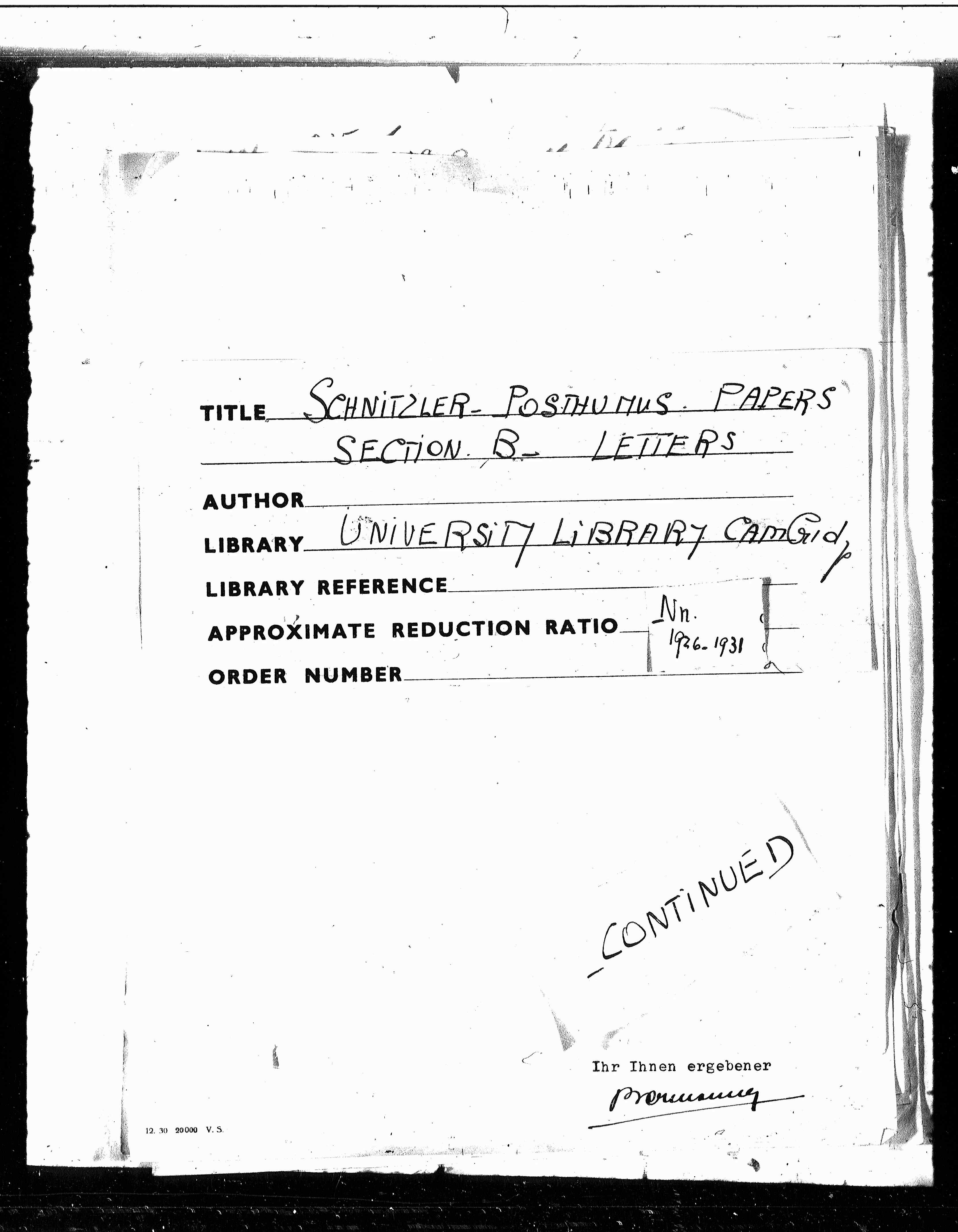 Vorschaubild für Fischer, Salomo_SF an AS 1930–1931 Originale, Seite 2