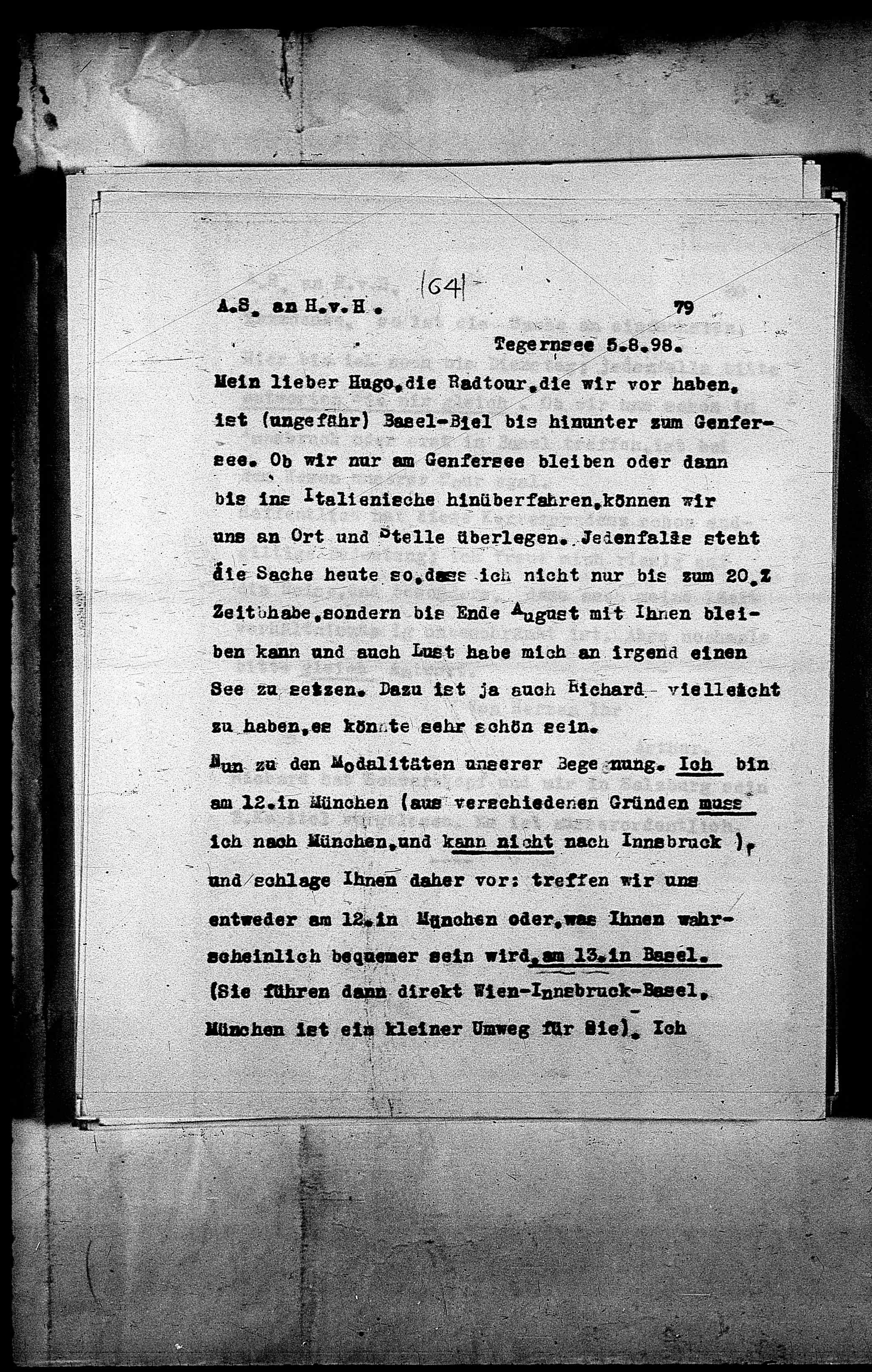 Vorschaubild für Hofmannsthal, Hugo von_AS an HvH Abschrift, HvH an AS, Originale (Mikrofilm 38), Seite 83